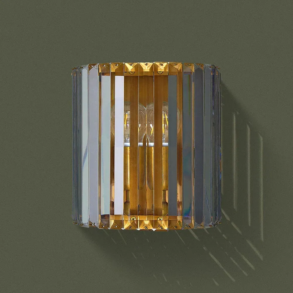Verona Crystal Wall Light - Brass, Glass product