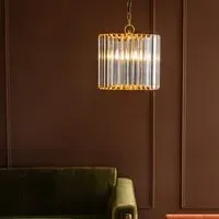 Verona Round Crystal Chandelier - Brass