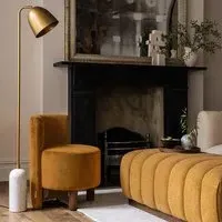 Wesley Occasional Chair - Mustard, Velvet