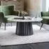 Westbourne Round Coffee Table - Black, Marble