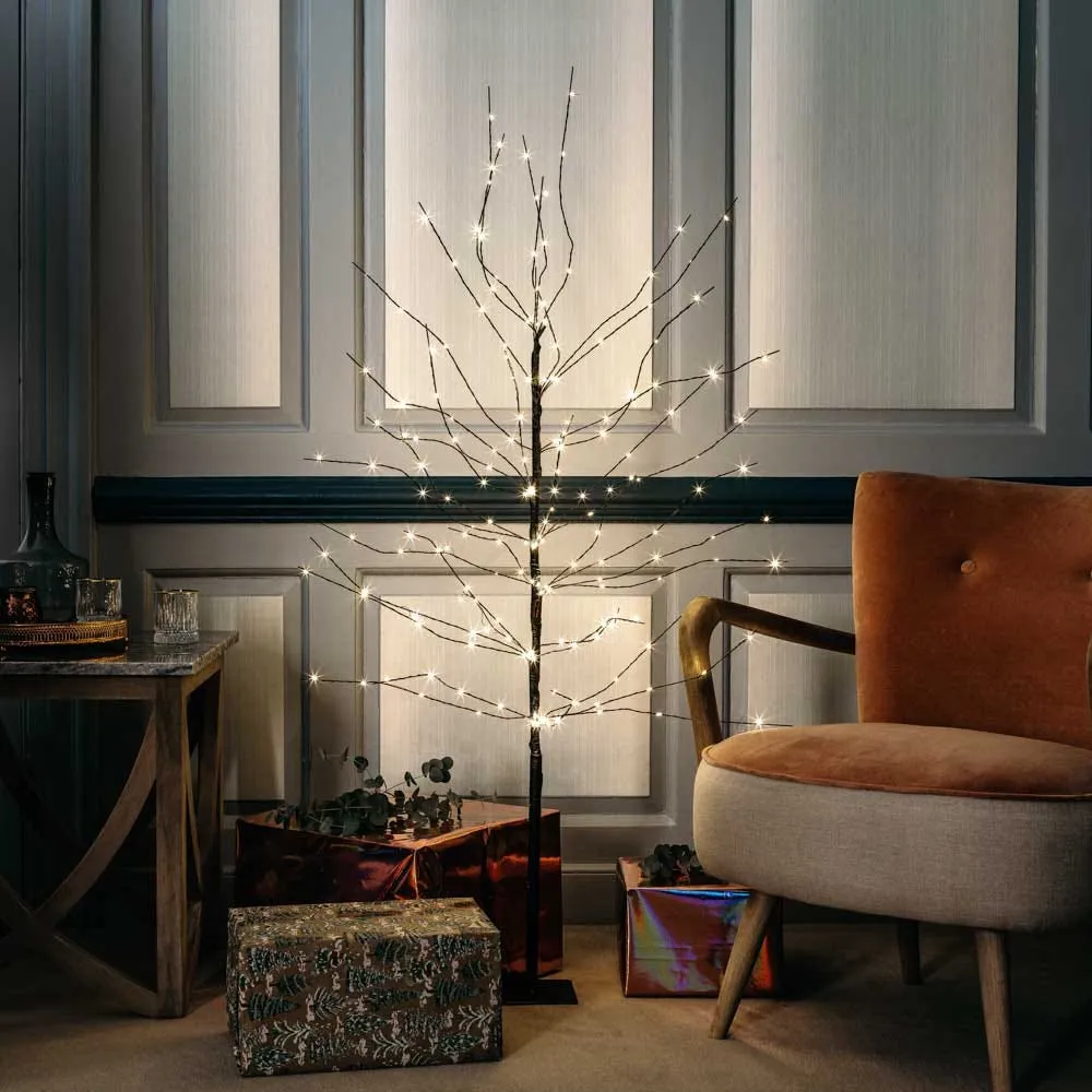 Wispy Pre-Lit Christmas Tree - Black