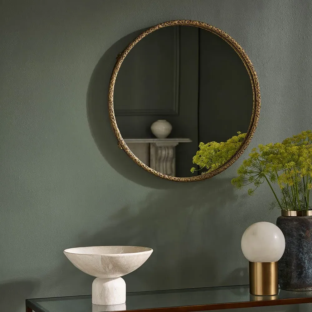 York Round Mirror - Brass image