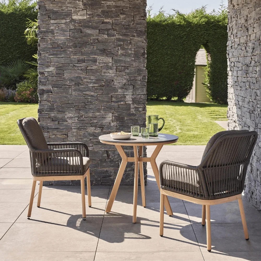 Zara 2-Seater Bistro Set - Grey, Aluminium product