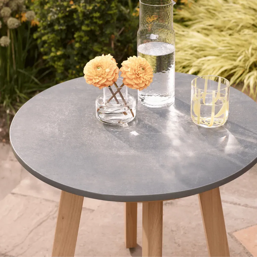 Zara Outdoor Side Table - Grey, Aluminium alternate view