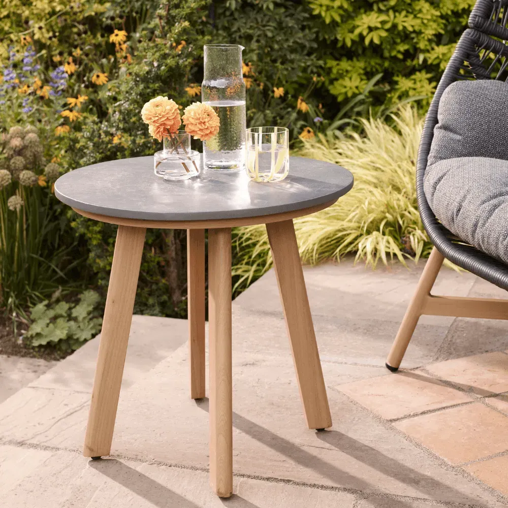 Zara Outdoor Side Table - Grey, Aluminium product