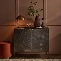 Zenith Drinks Cabinet - Gunmetal, Iron