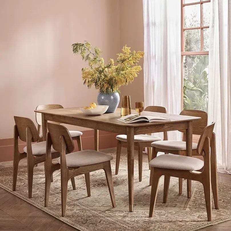 Byron & Murray Extendable Dining Set with 4 Chairs - Muted Oak by Atkin and Thyme