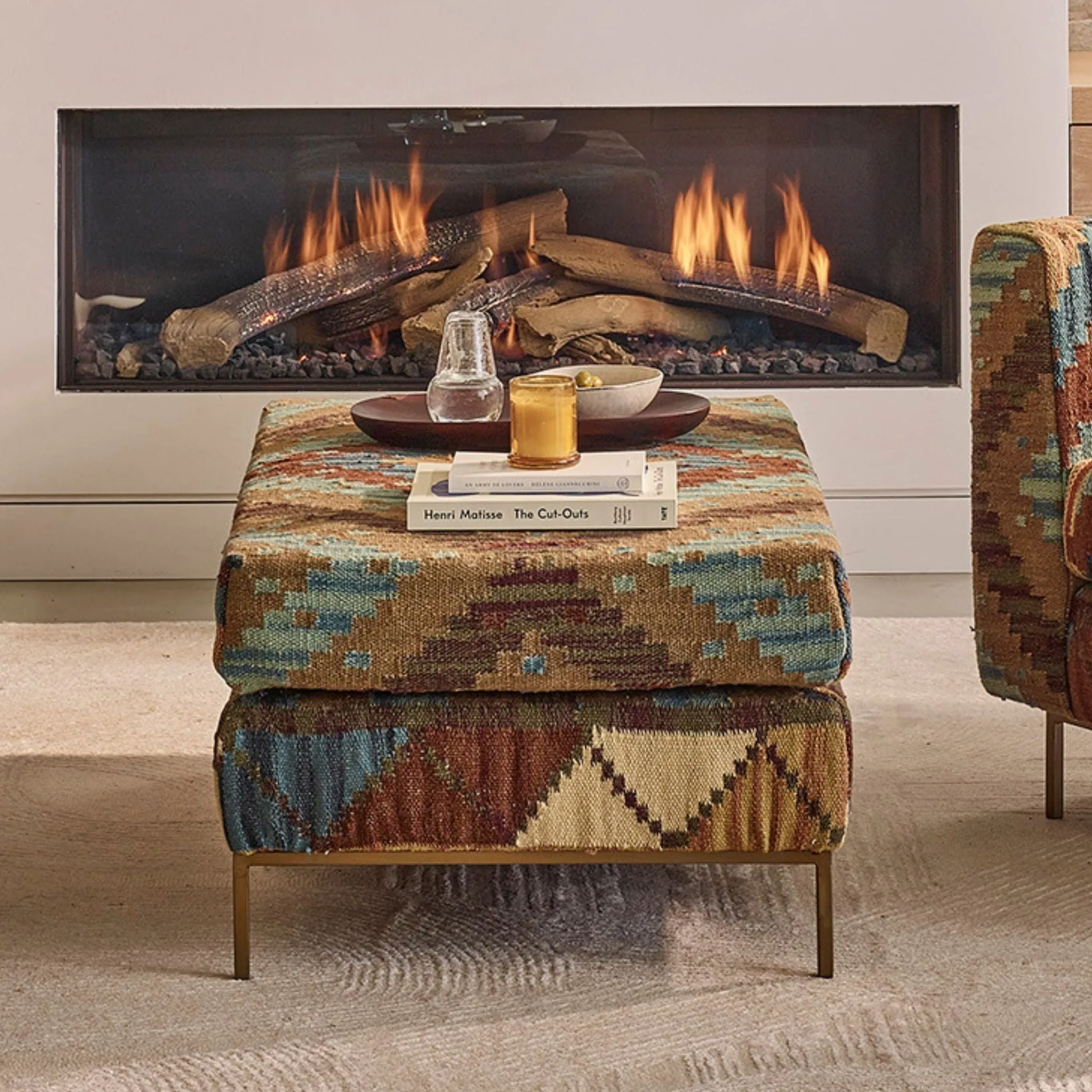 Jaipur Ottoman - Kilim Rug by Atkin and Thyme