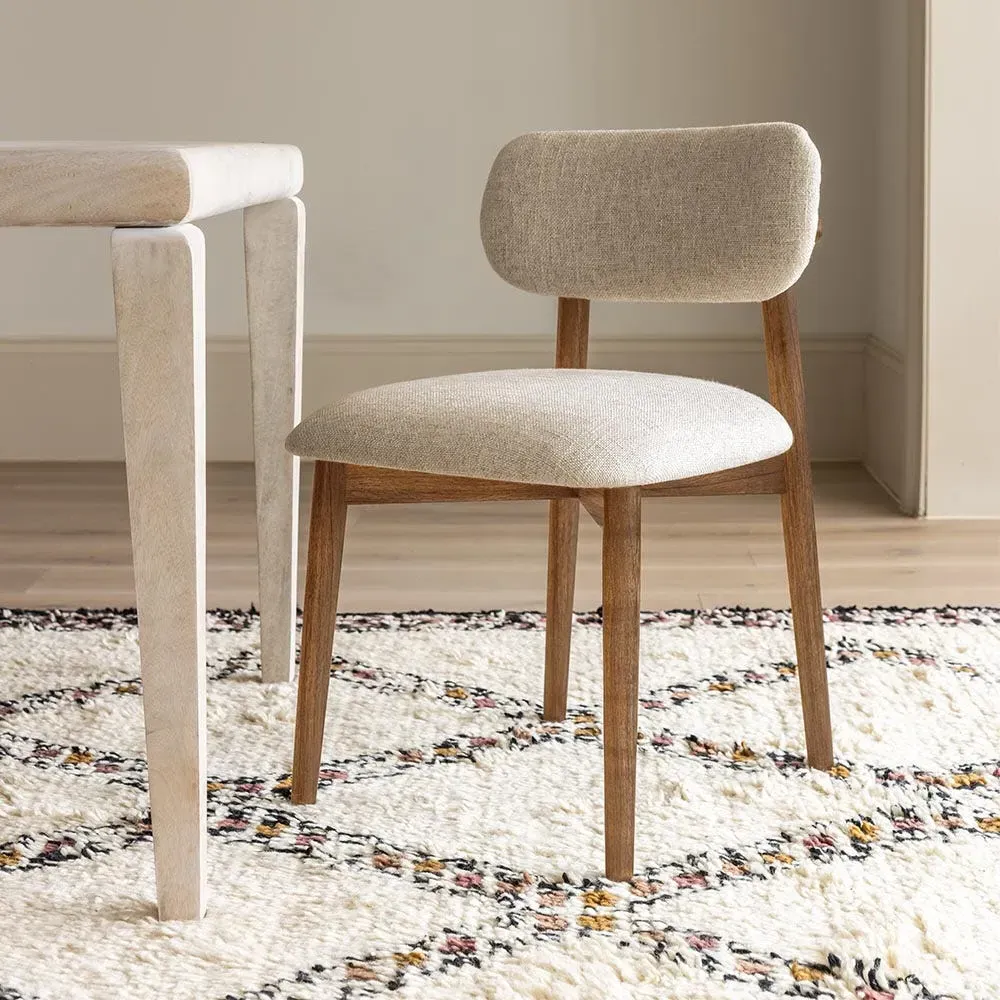 Layla Dining Chair - Natural Linen Blend by Atkin and Thyme