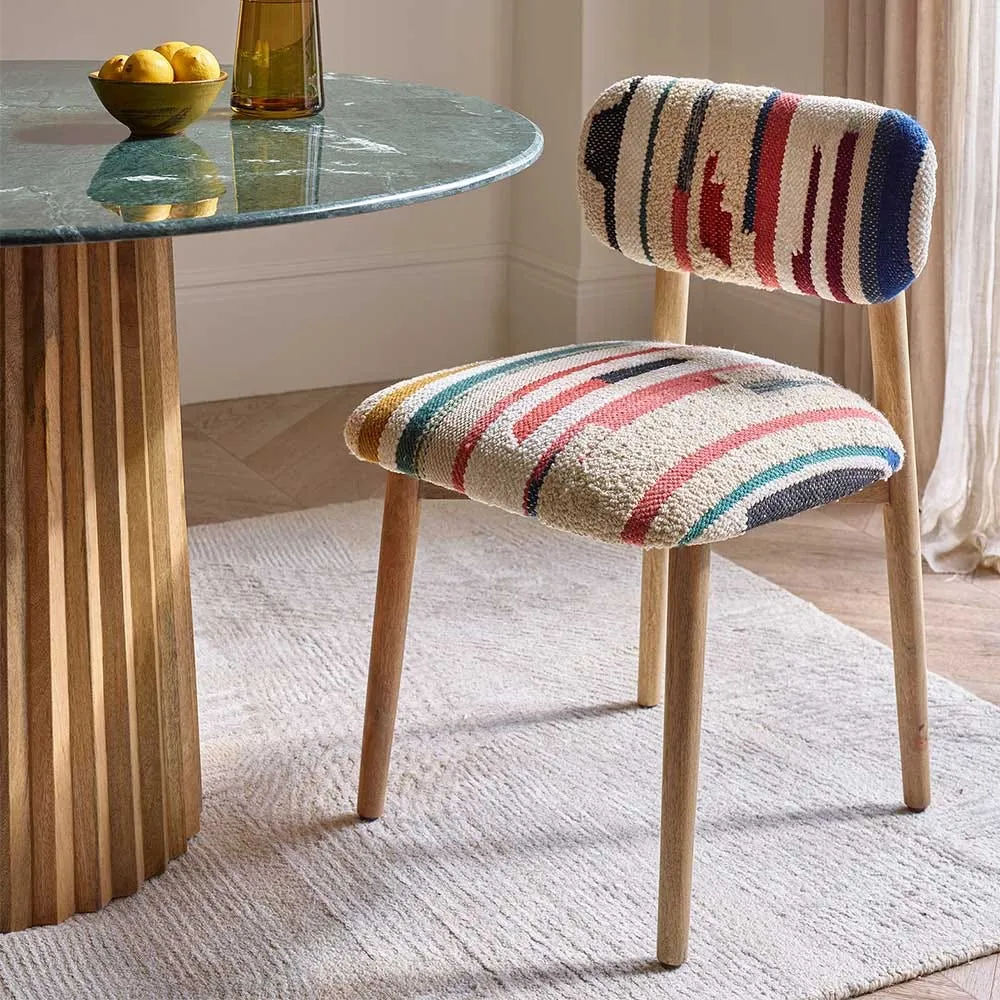 Layla Dining Chair - Striped Cotton by Atkin and Thyme