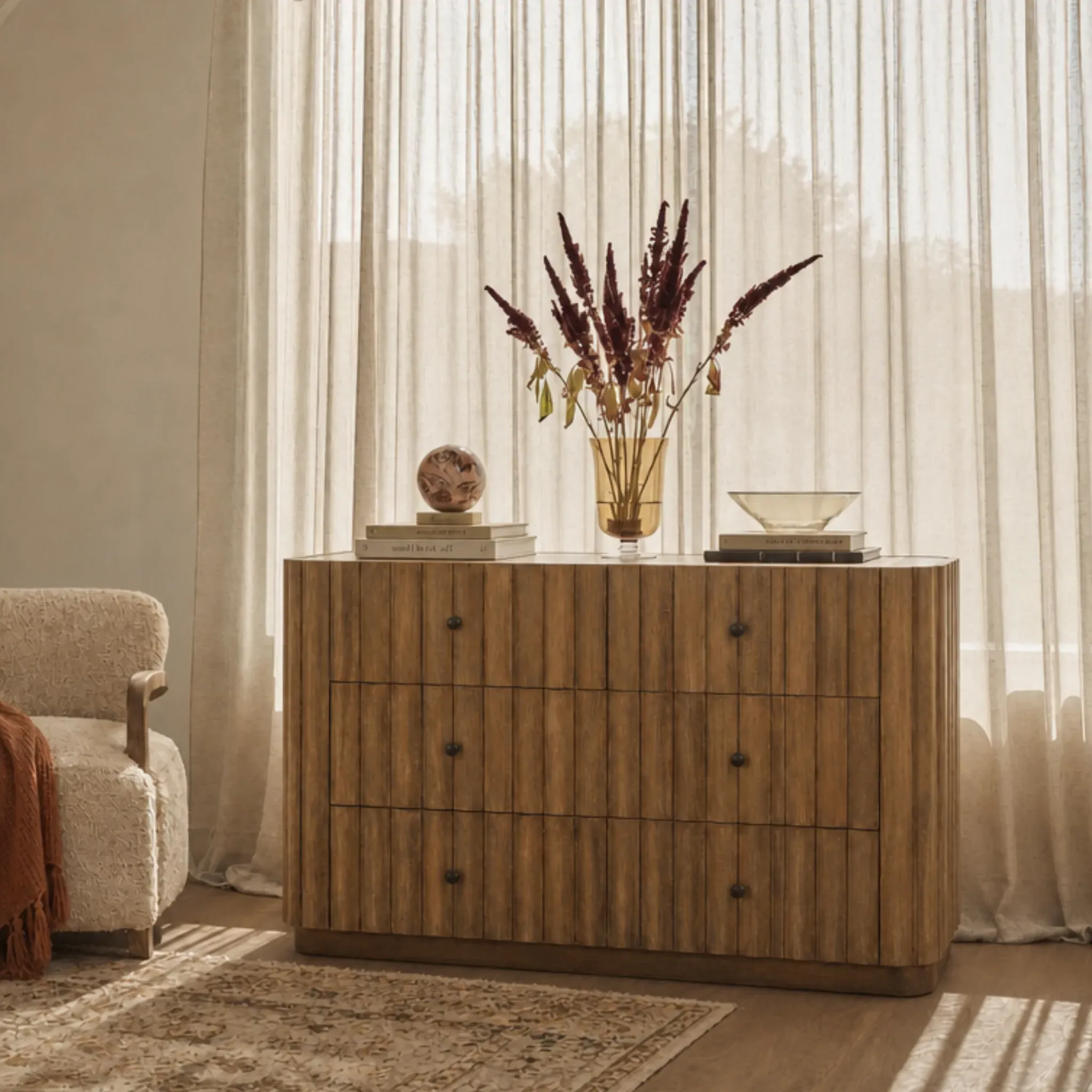 Treviso Chest of Drawers - Natural, Solid Mango Wood by Atkin and Thyme