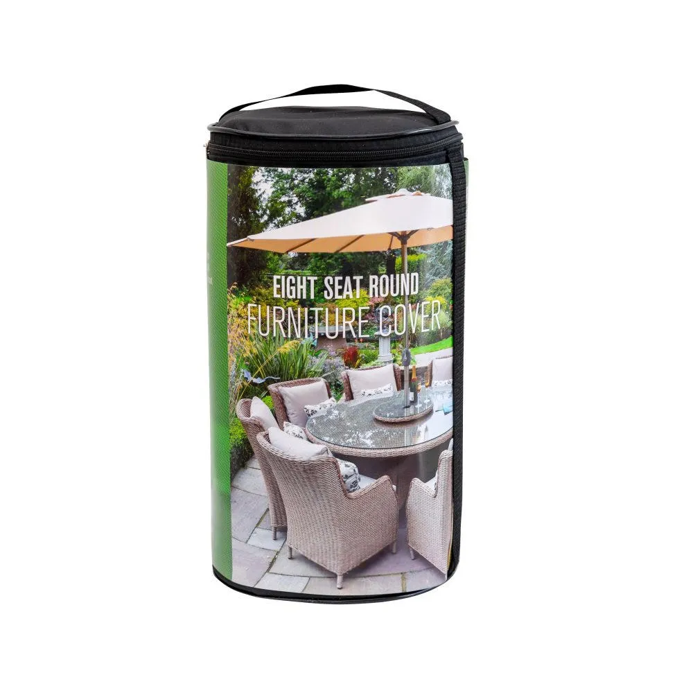 8 Seat Round Dining Set Cover - Polyester by Atkin and Thyme