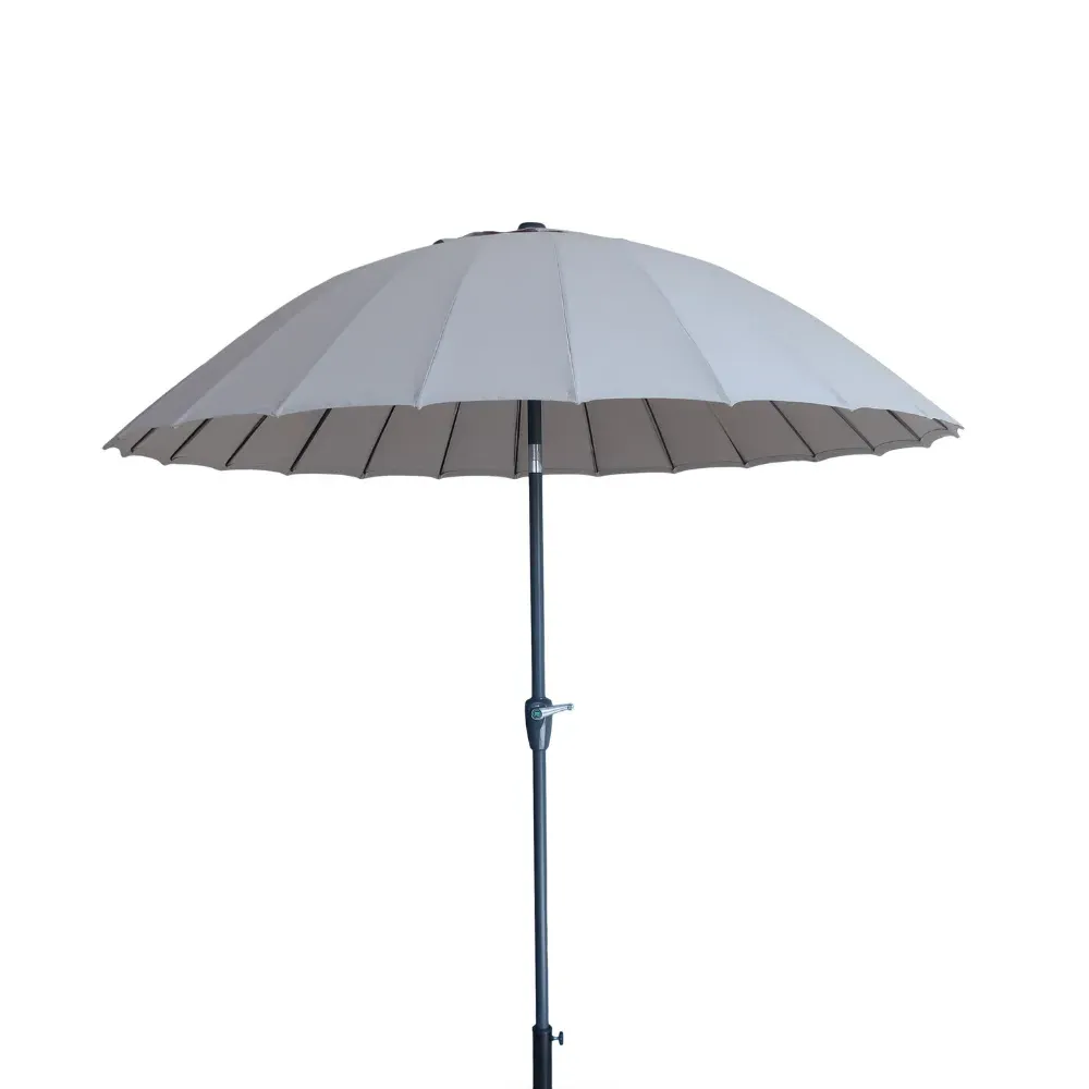Mikado 2.5m Tilt and Crank Parasol - Taupe by Atkin and Thyme