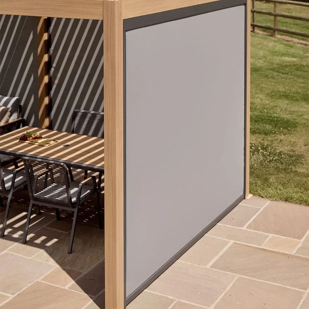 Savannah 3M Pergola Texteline Side Wall - Translucent by Atkin and Thyme