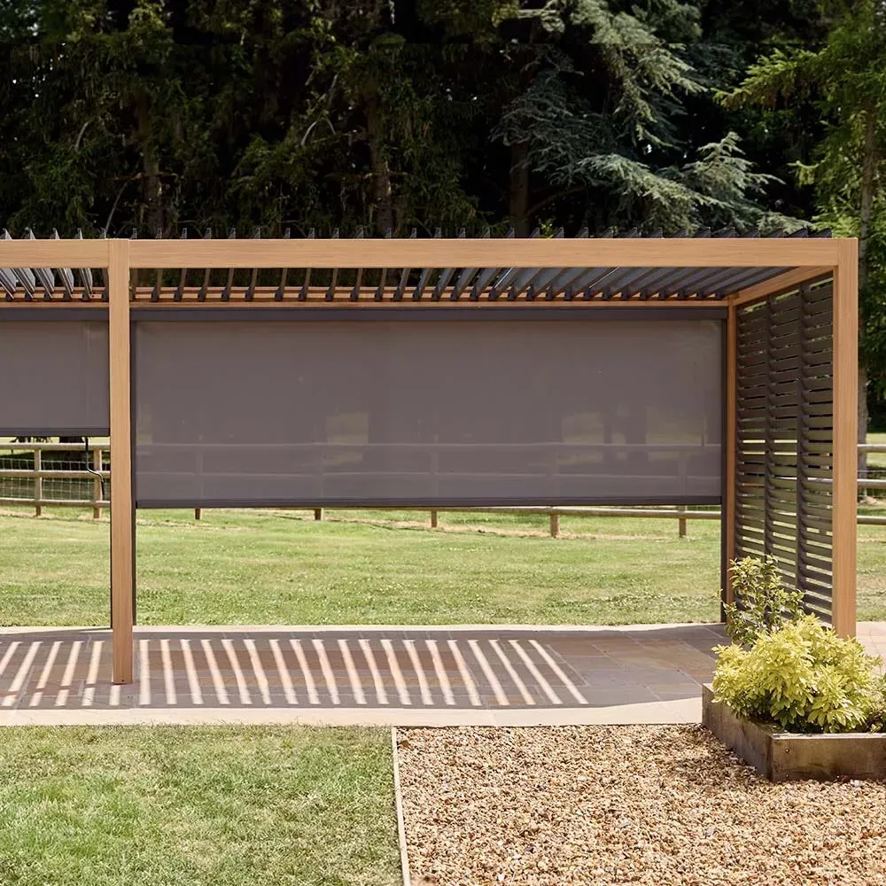 Savannah 4M Pergola Texteline Side Wall - Translucent by Atkin and Thyme