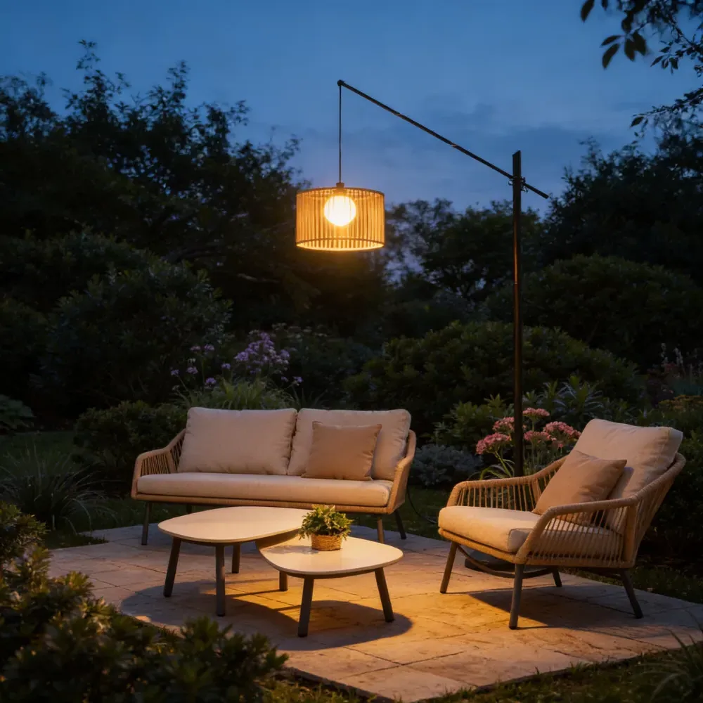 Matera Rechargeable Rope Floor Lamp - Sage Green by Atkin and Thyme