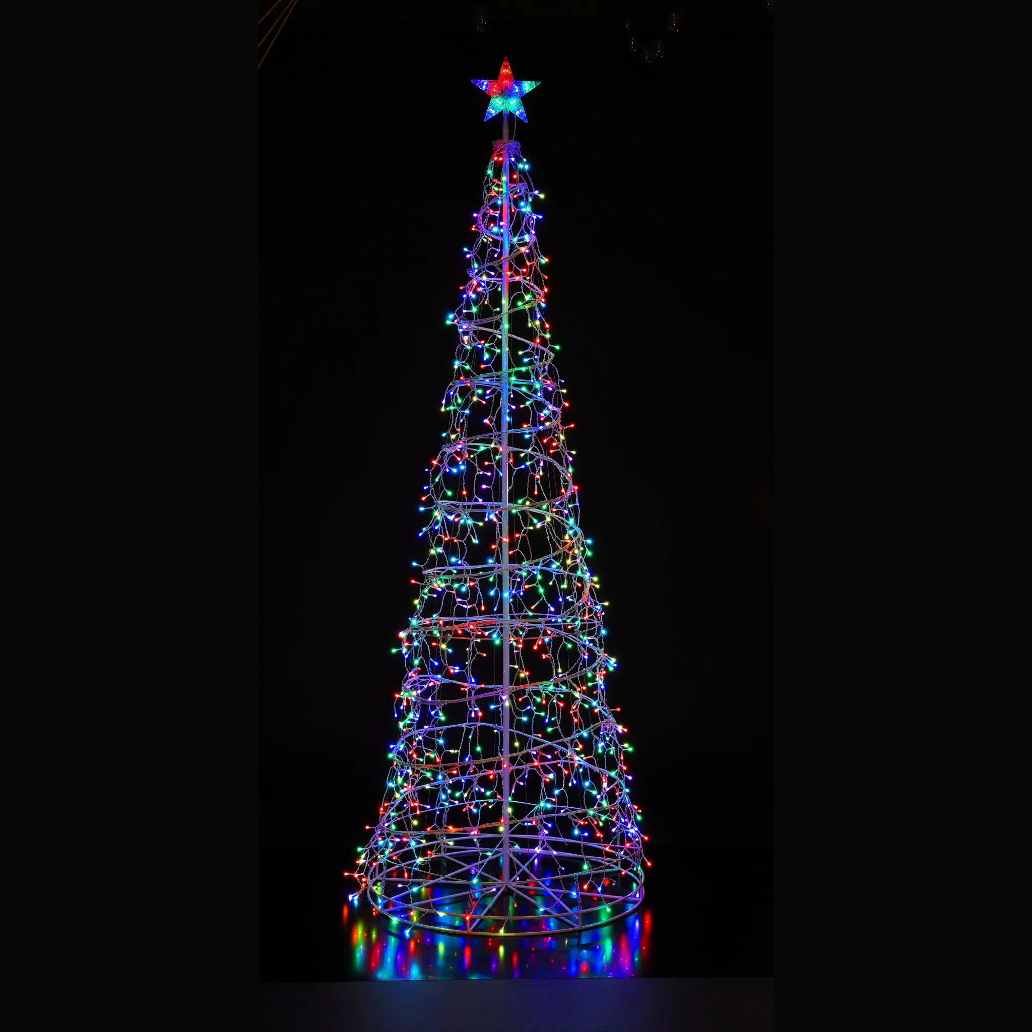 Spectrum 2.5m Spiral Tree with Remote Control - White Wire by Atkin and Thyme