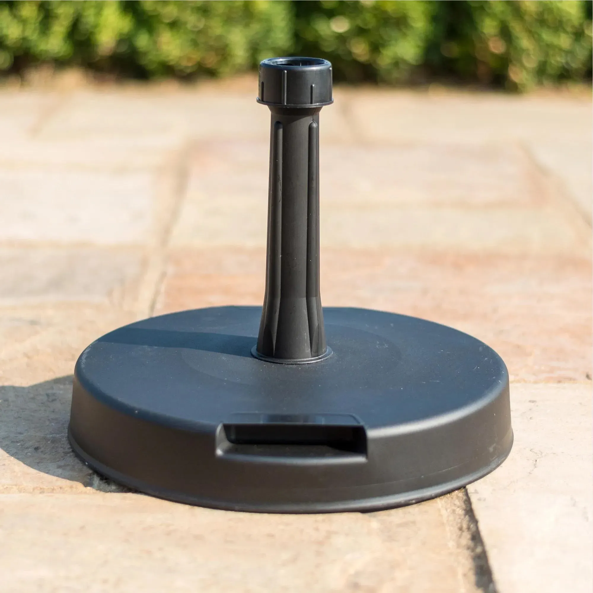 3x2M Rectangular Parasol with Base - Grey, Aluminium