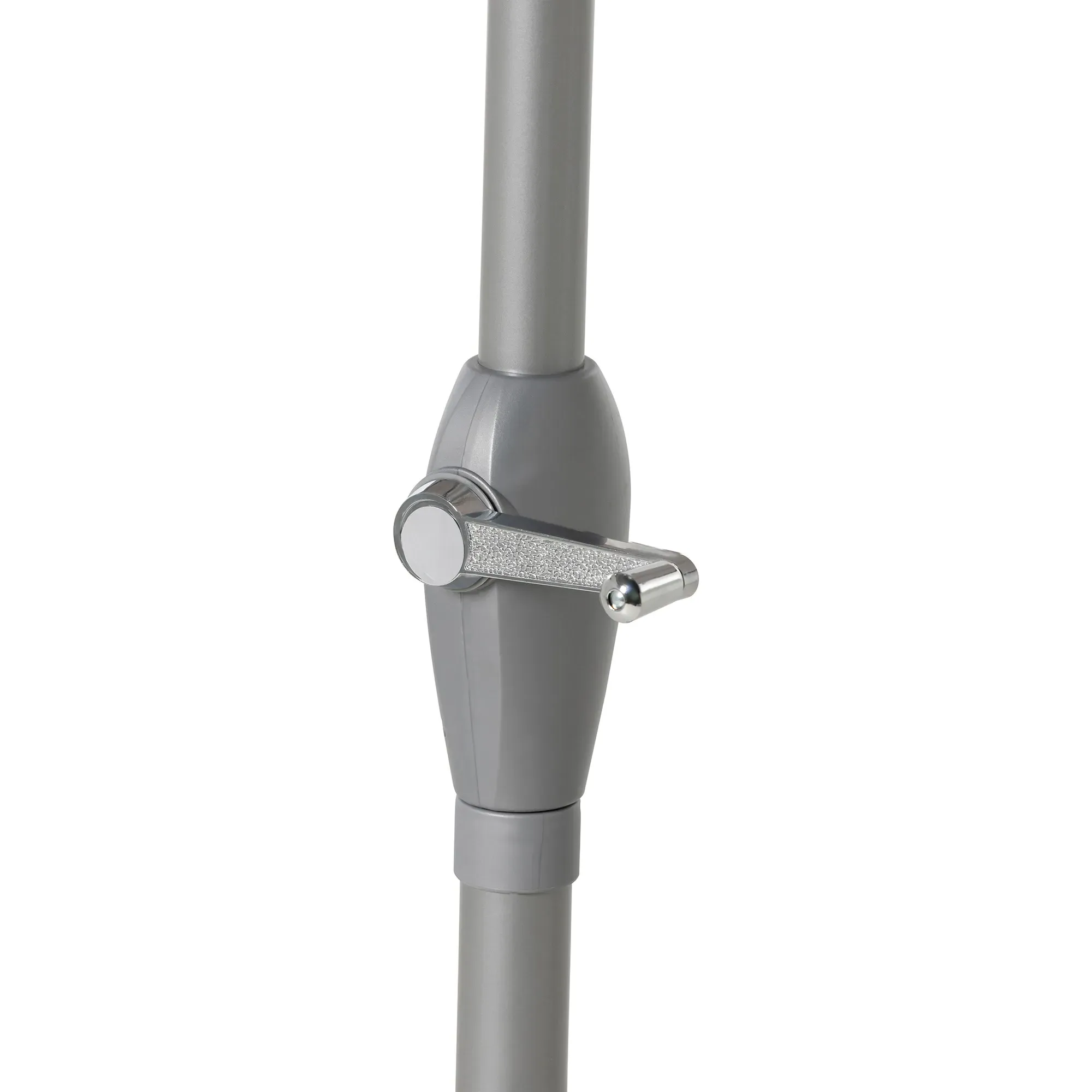 3x2M Rectangular Parasol with Base - Grey, Aluminium