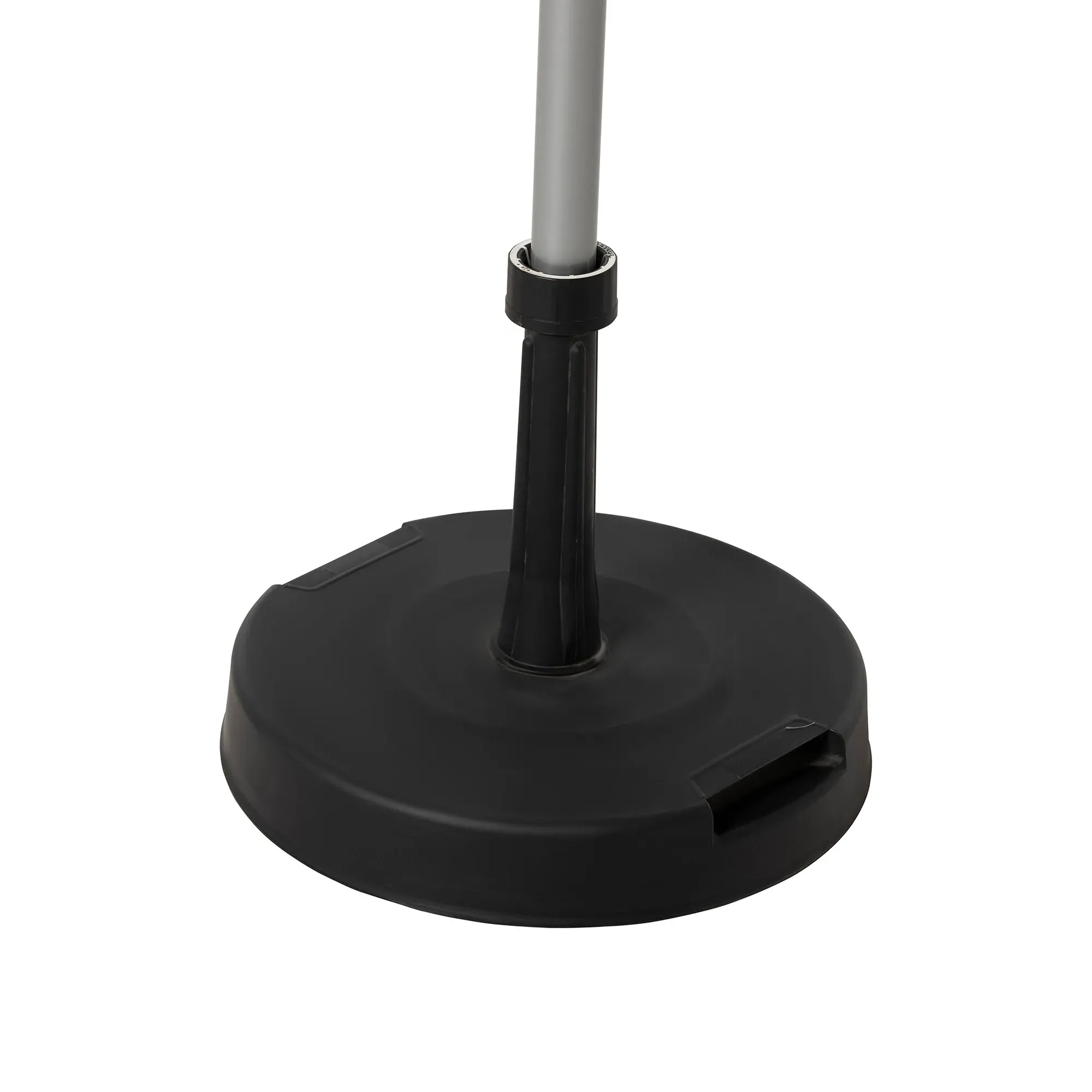 3x2M Rectangular Parasol with Base - Grey, Aluminium