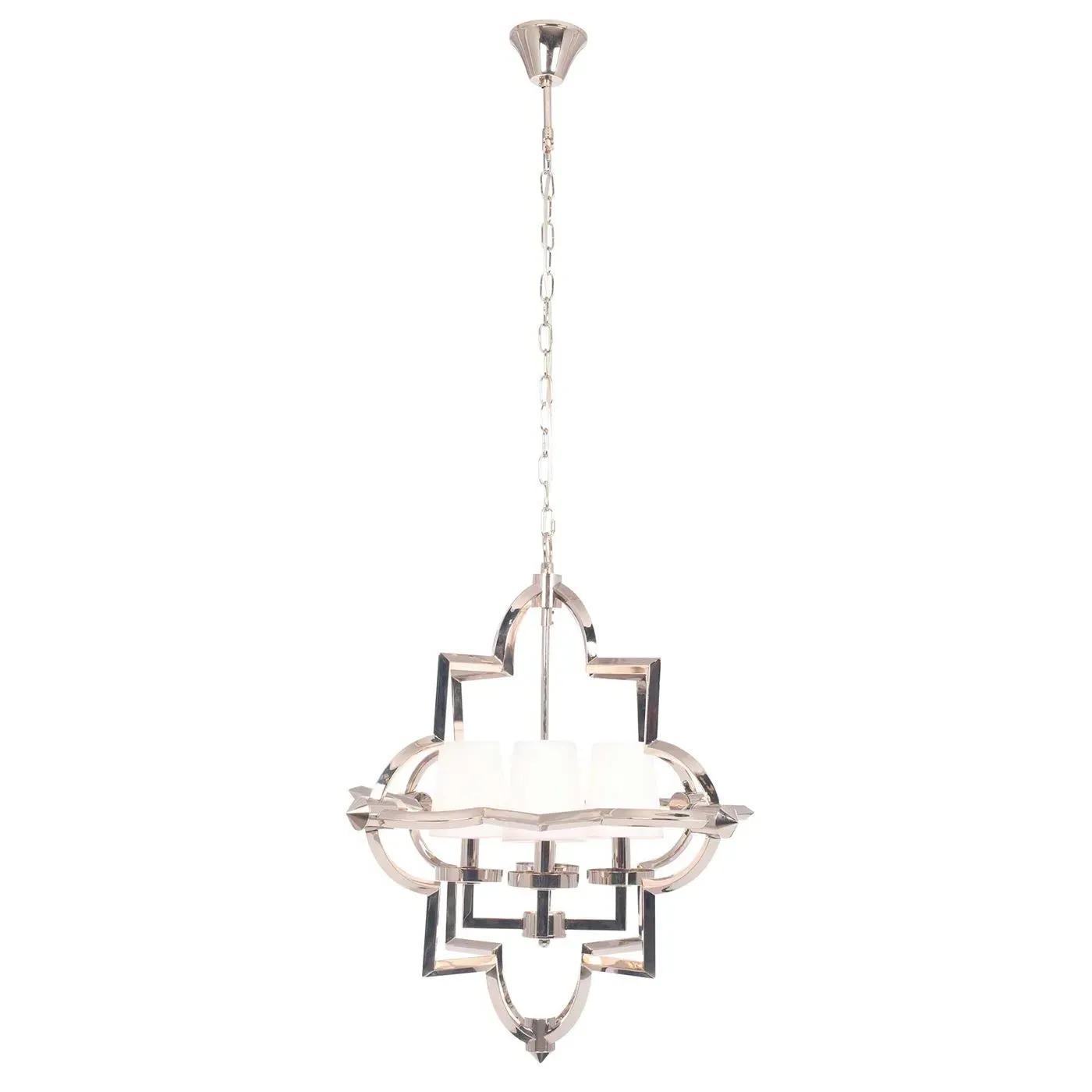 4 Shade Pendant Light - Silver, Metal