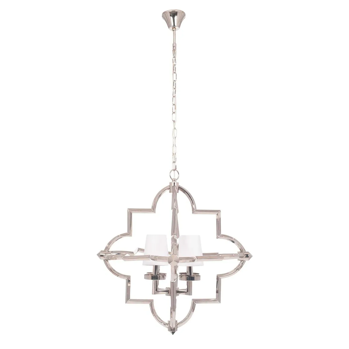 4 Shade Pendant Light - Silver, Metal