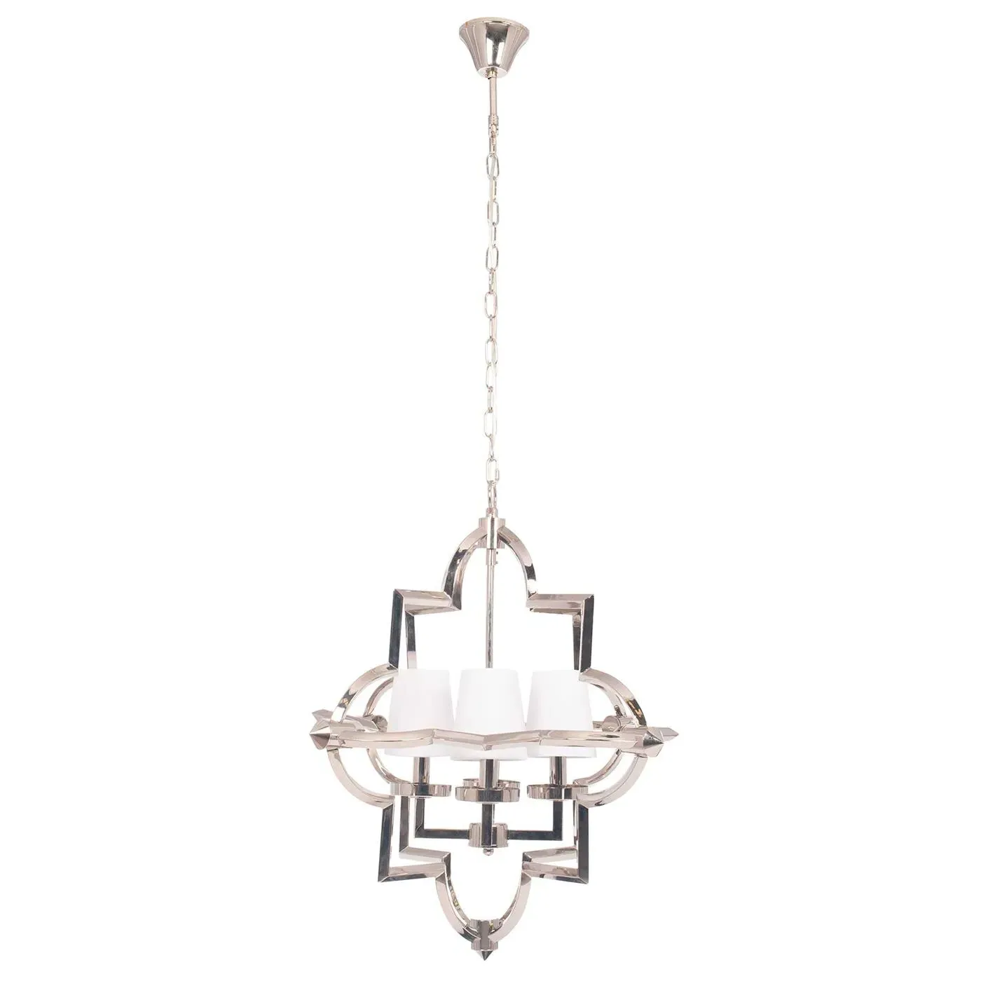 4 Shade Pendant Light - Silver, Metal