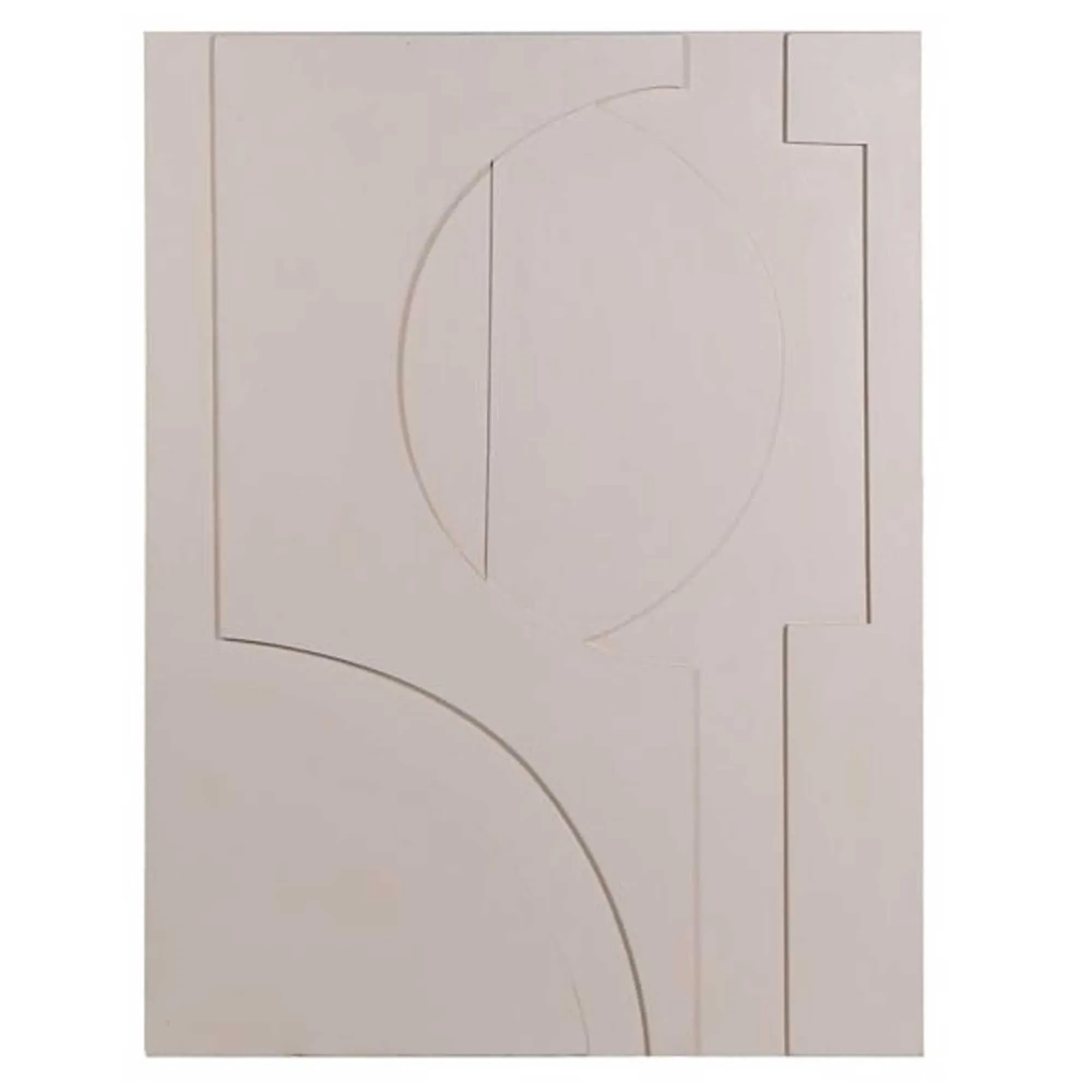 Abstract Curve Square Canvas Print - Neutral, Canvas, Pine