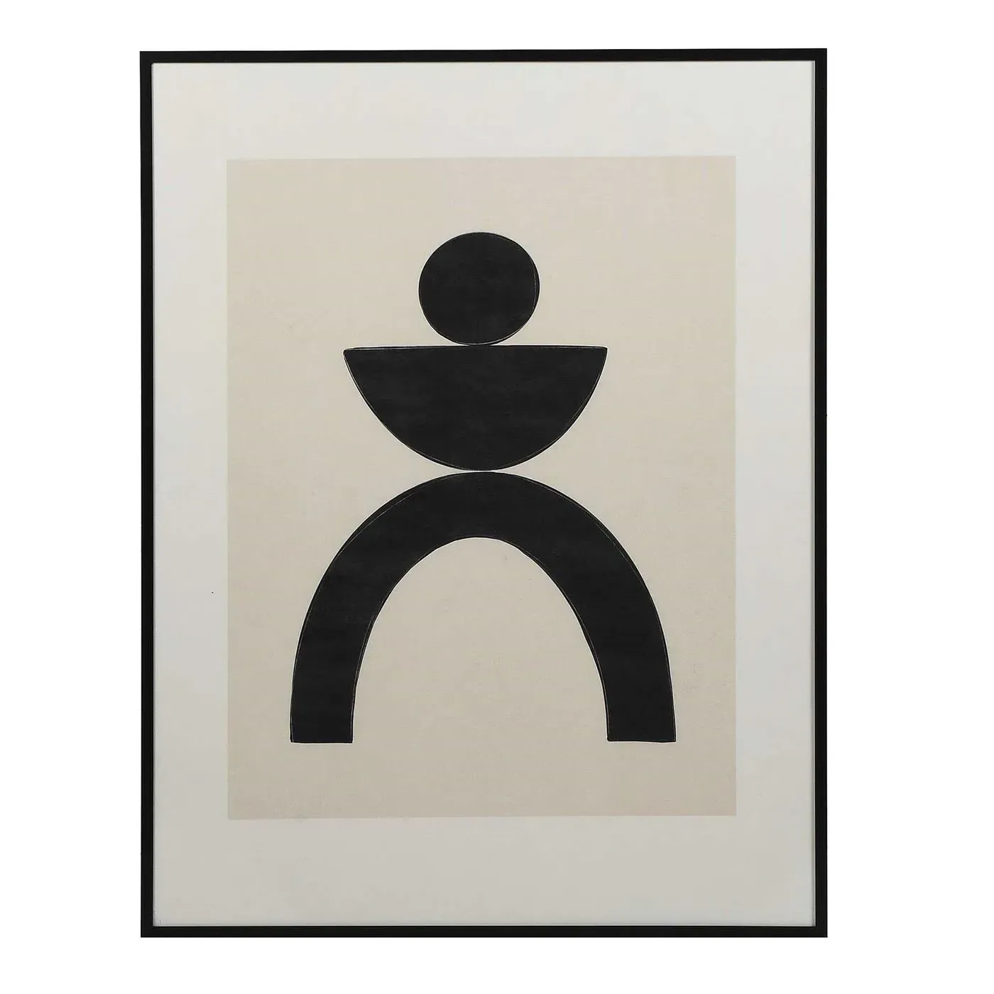 Abstract Form Picture Art - Black, Wood image