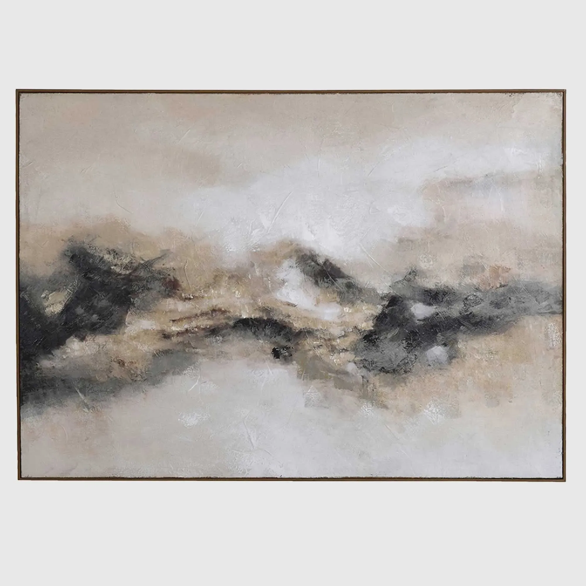 Abstract Landscape Square Framed Canvas Print