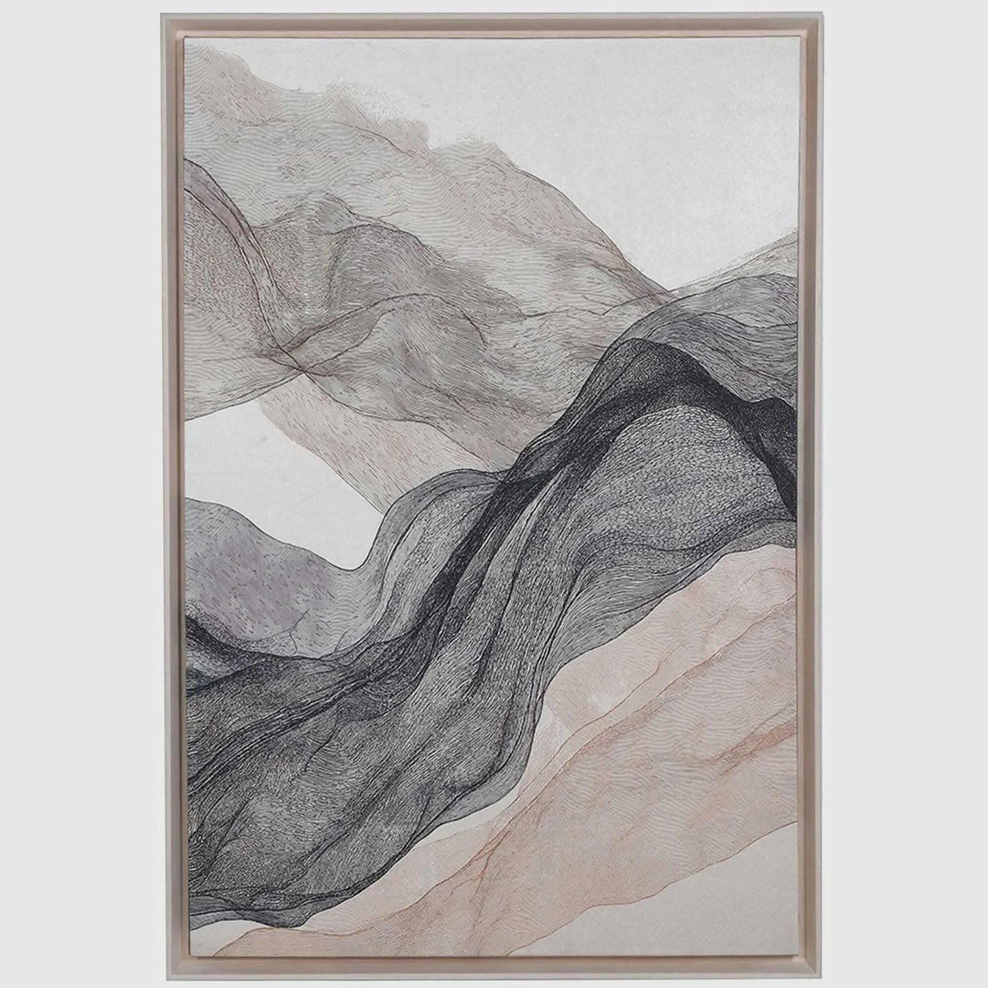 Abstract Mountains Square Framed Canvas Print