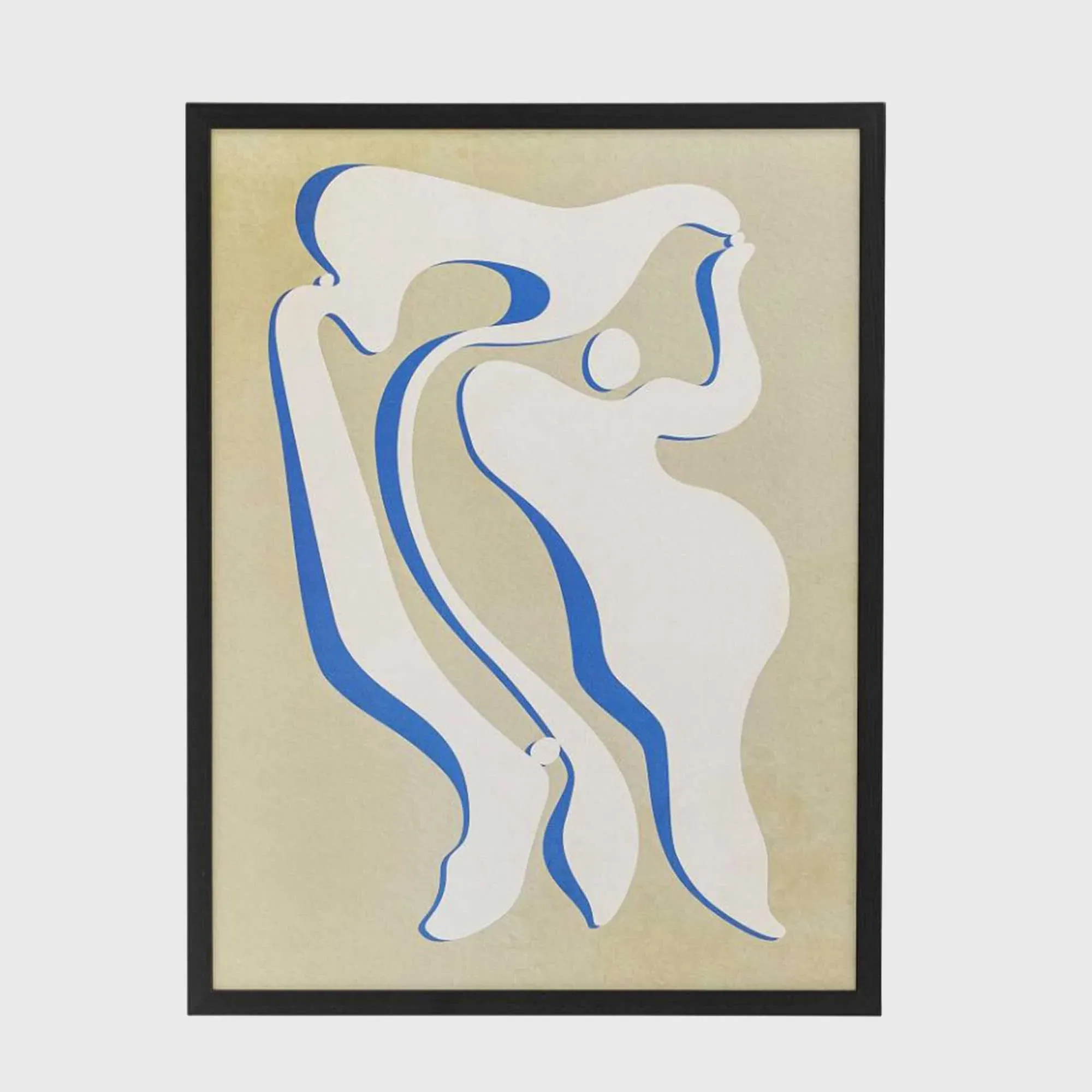 Abstract Silhouette Square Framed Print - Wood