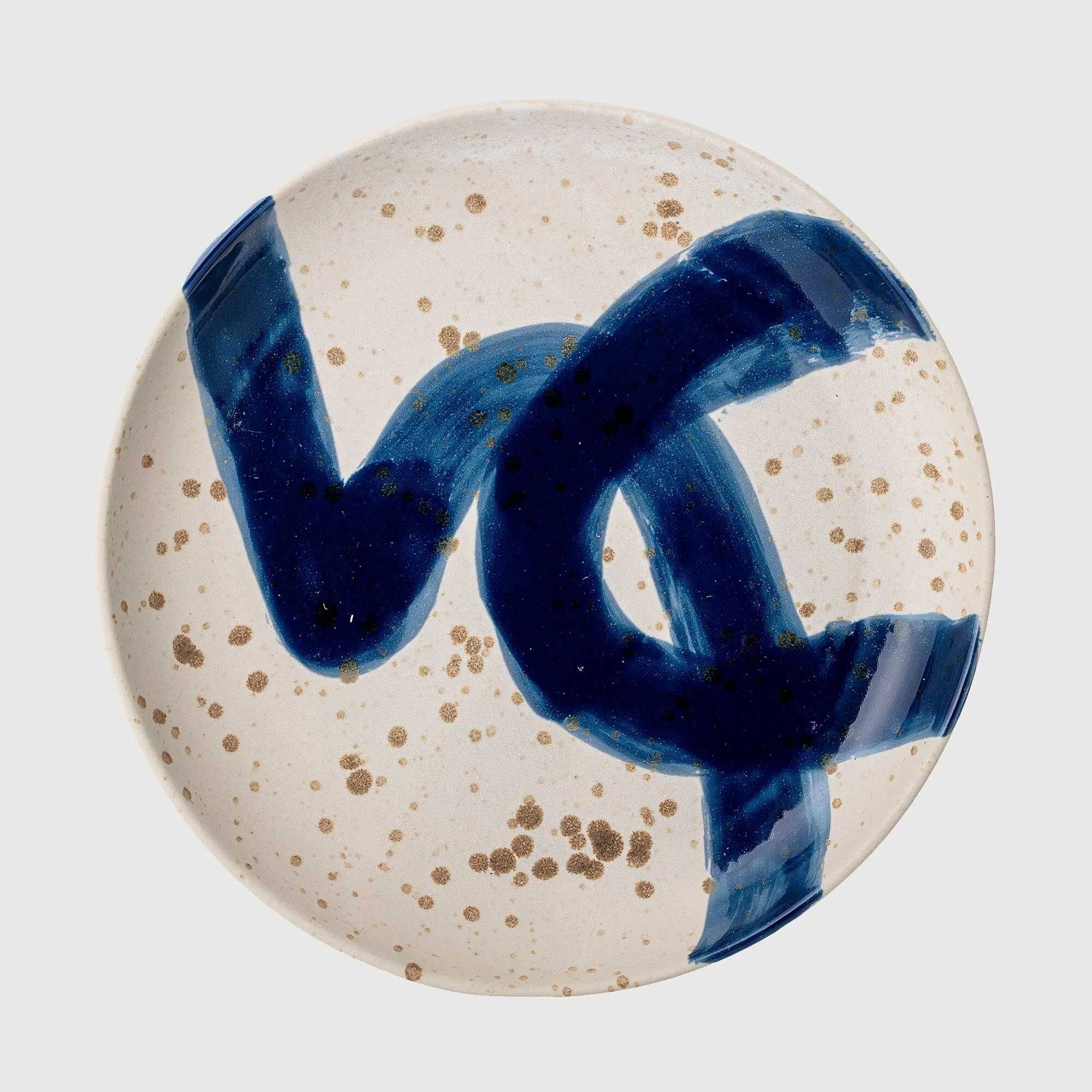 Abstract Wall Plate - Blue, Stoneware image