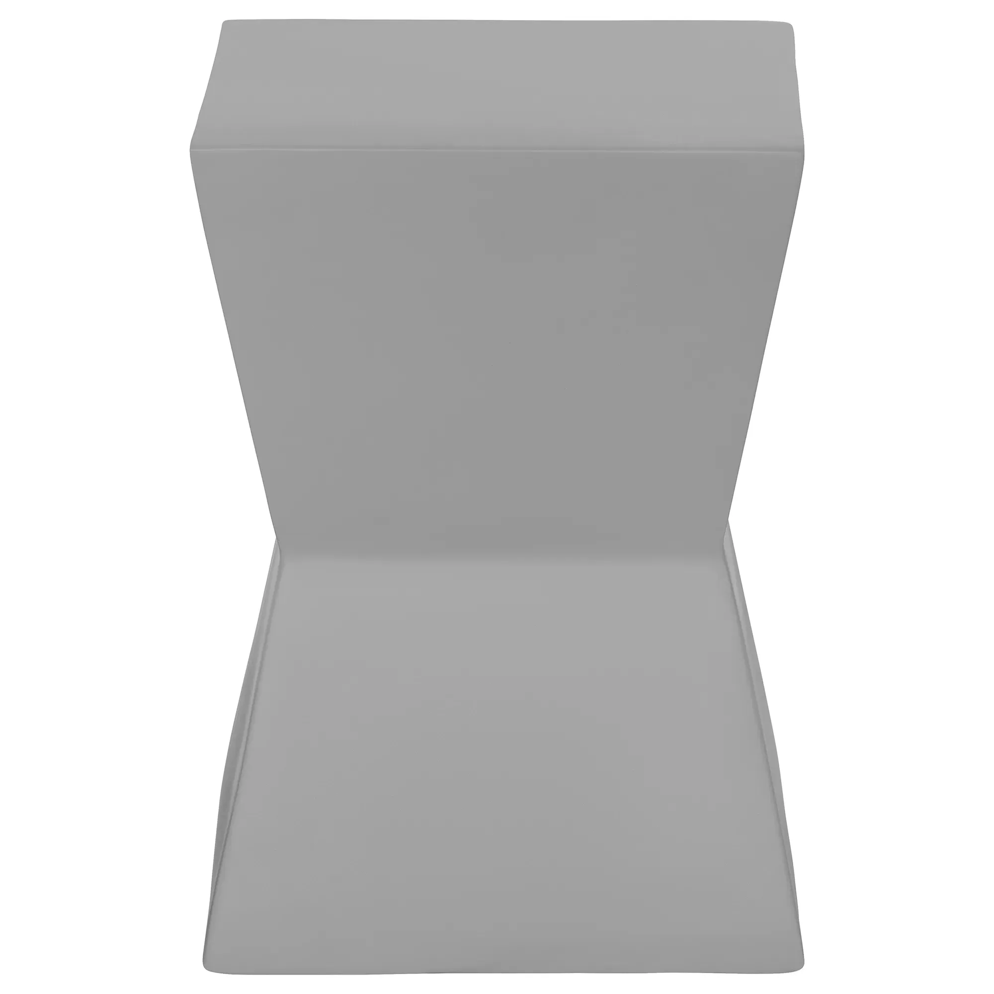 Acer Square Garden Stool - Grey, Fiberglass