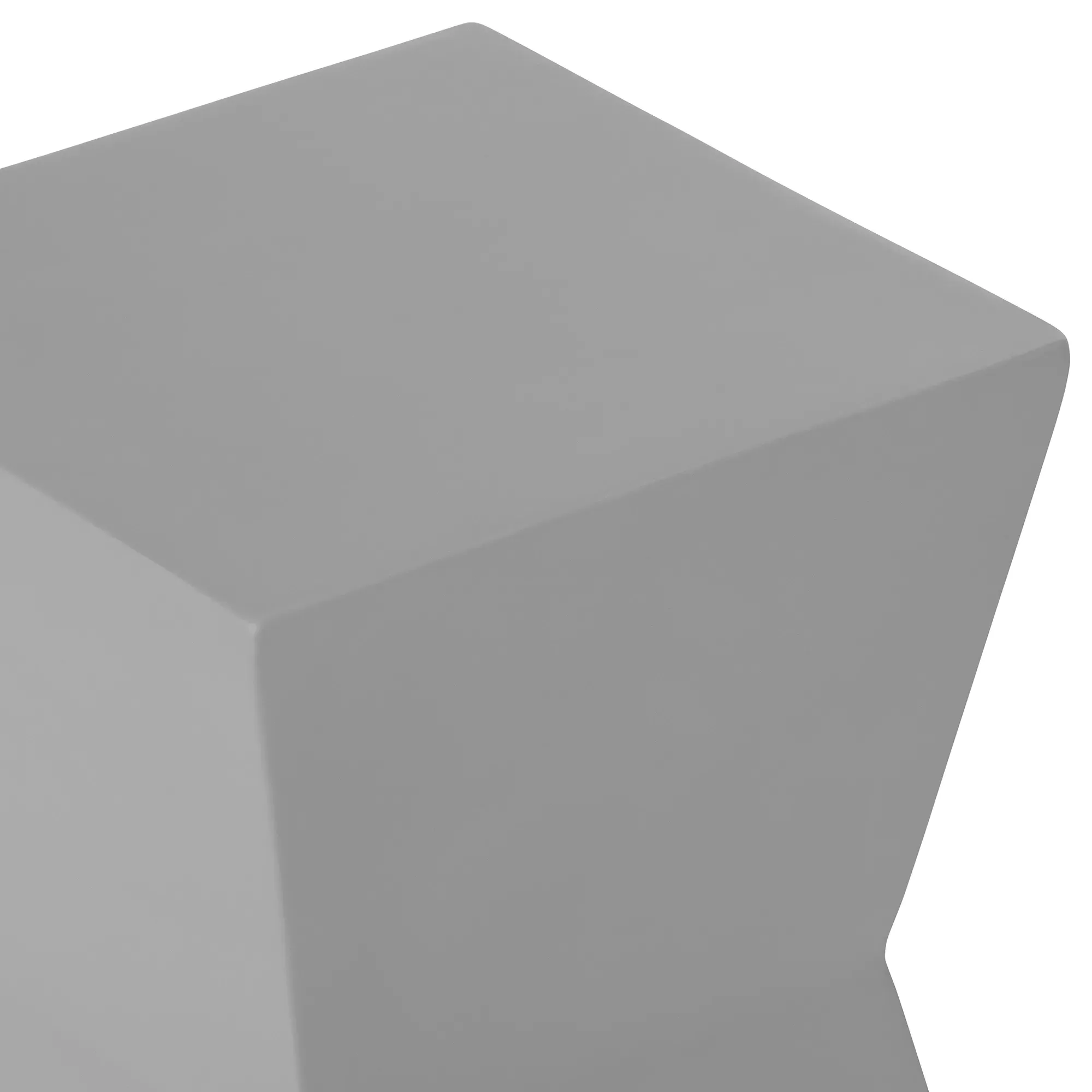 Acer Square Garden Stool - Grey, Fiberglass