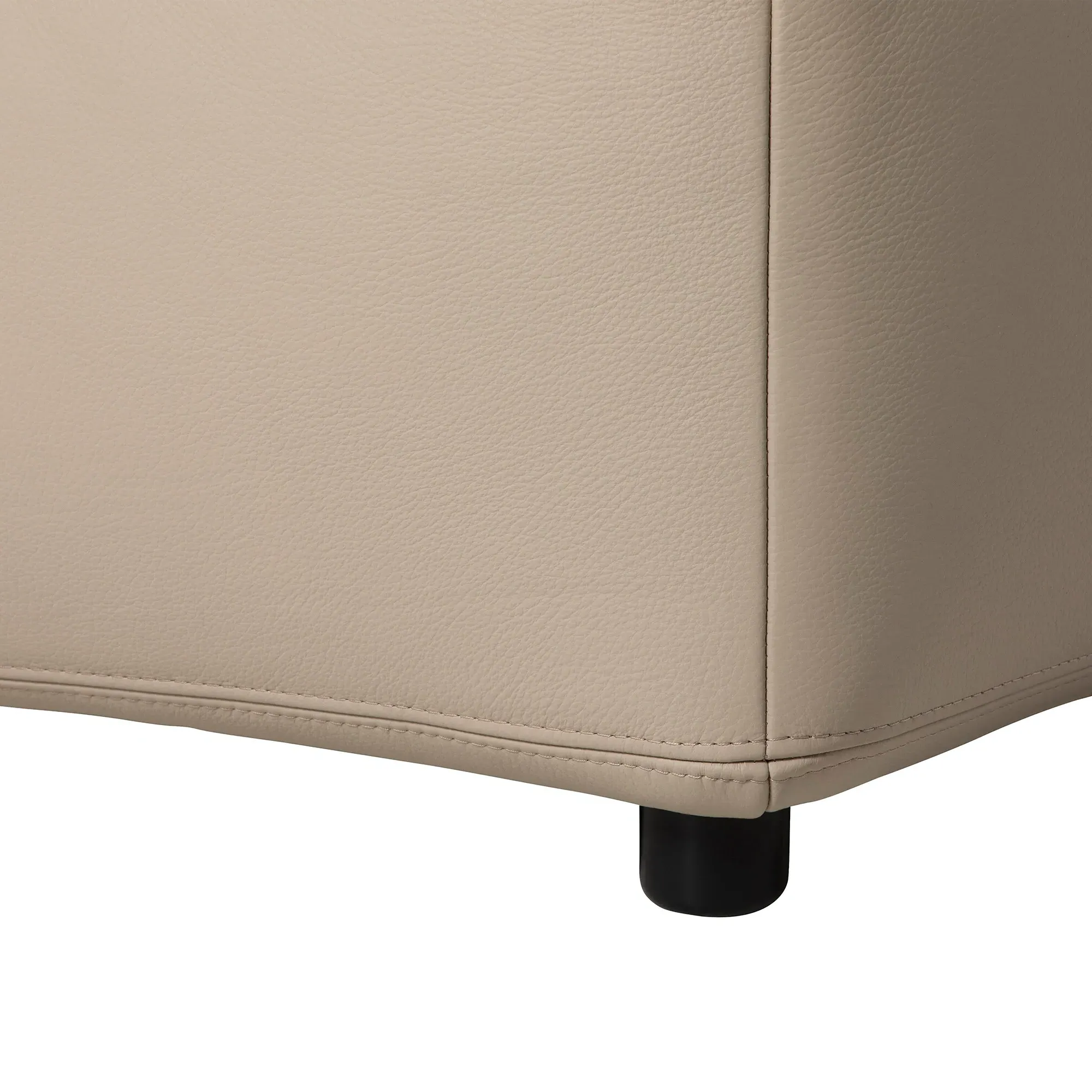 Adessa Square Stool - Neutral, Leather