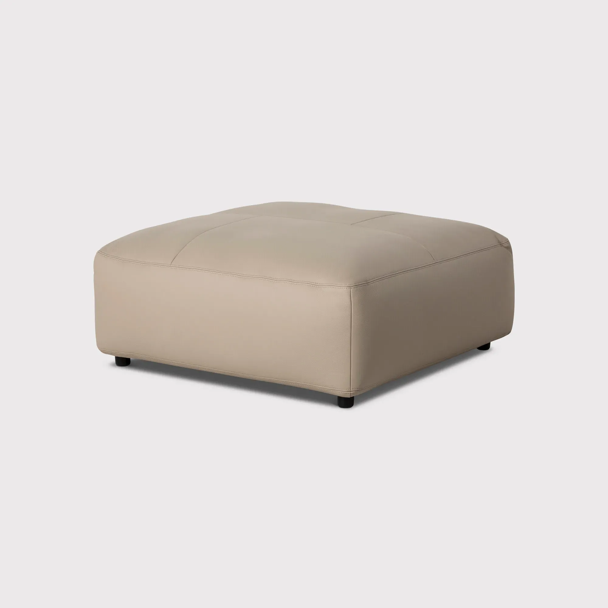 Adessa Square Stool - Neutral, Leather image