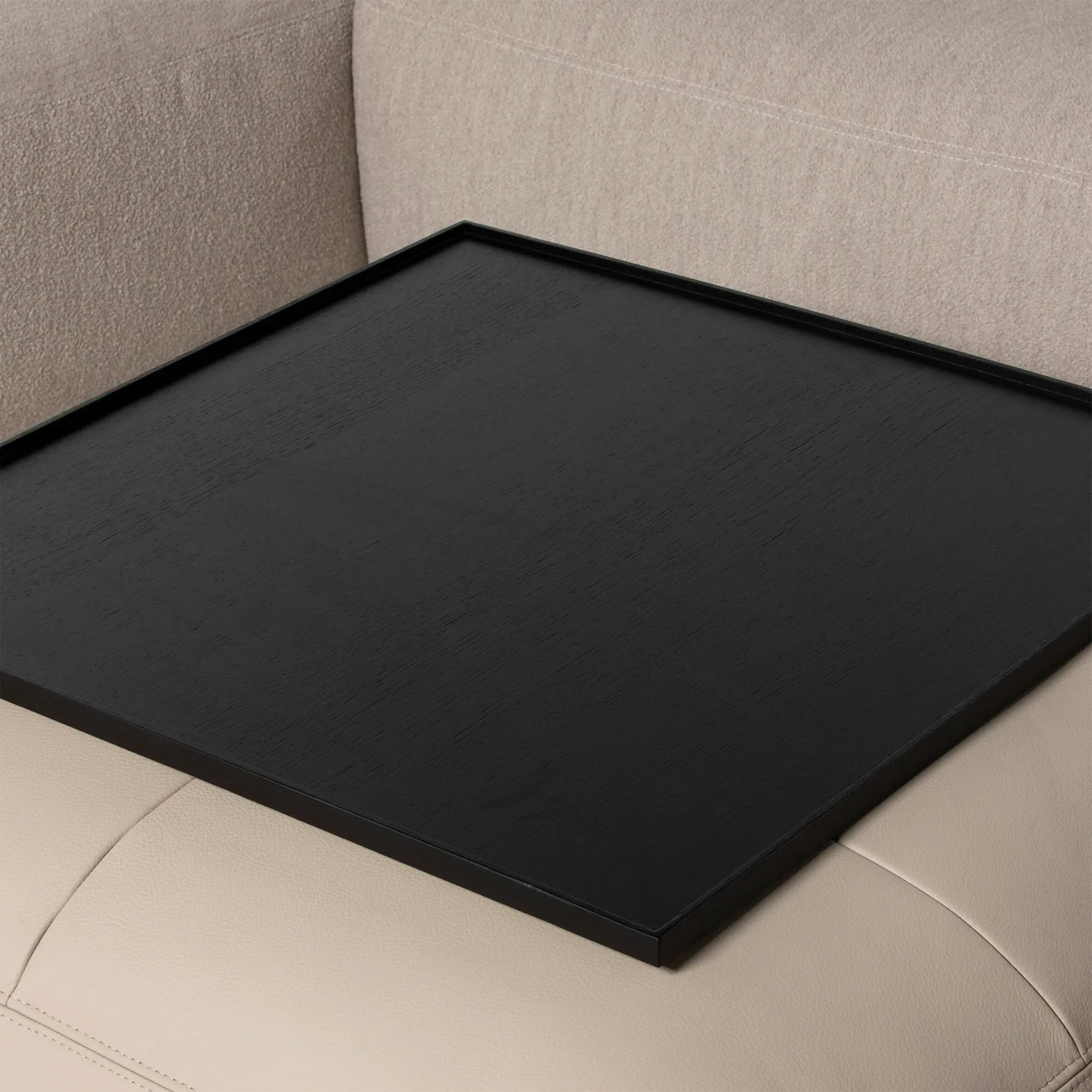 Adessa Square Stool Tray - Brown, Wood