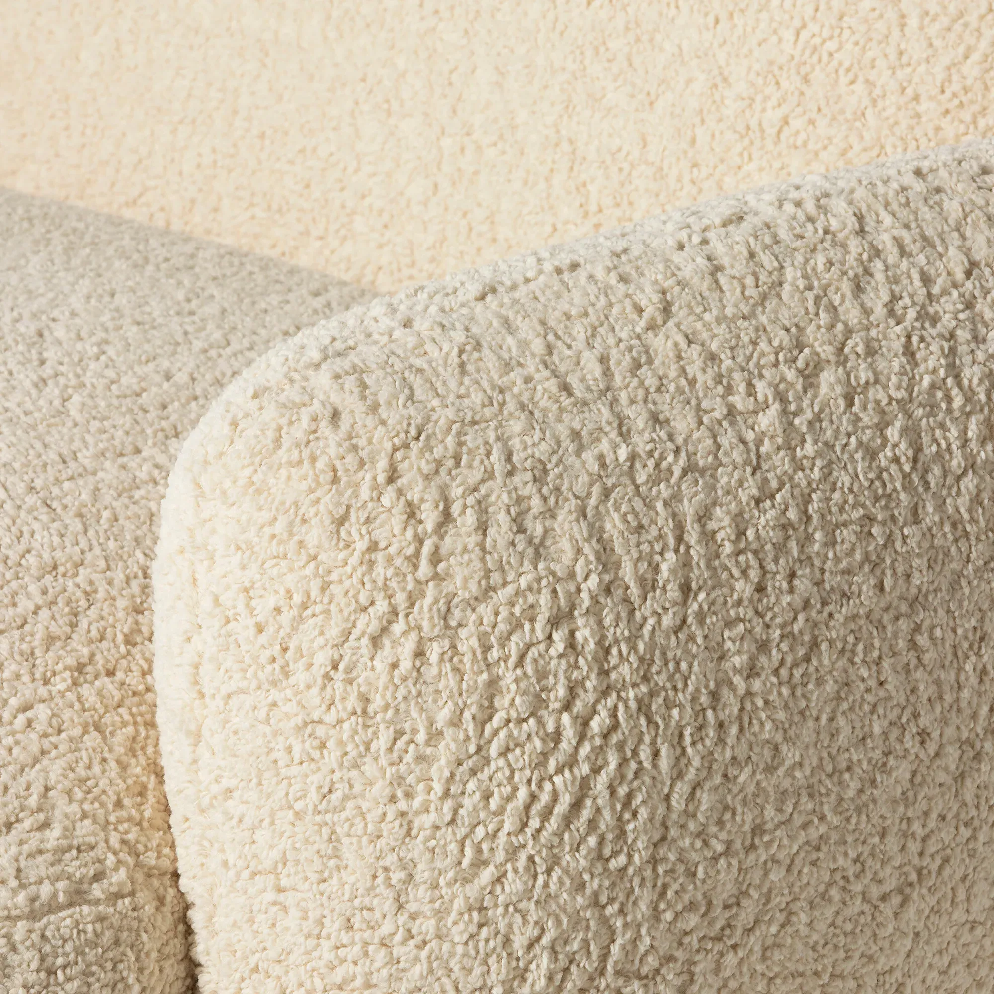 Adrina Armchair - White, Boucle