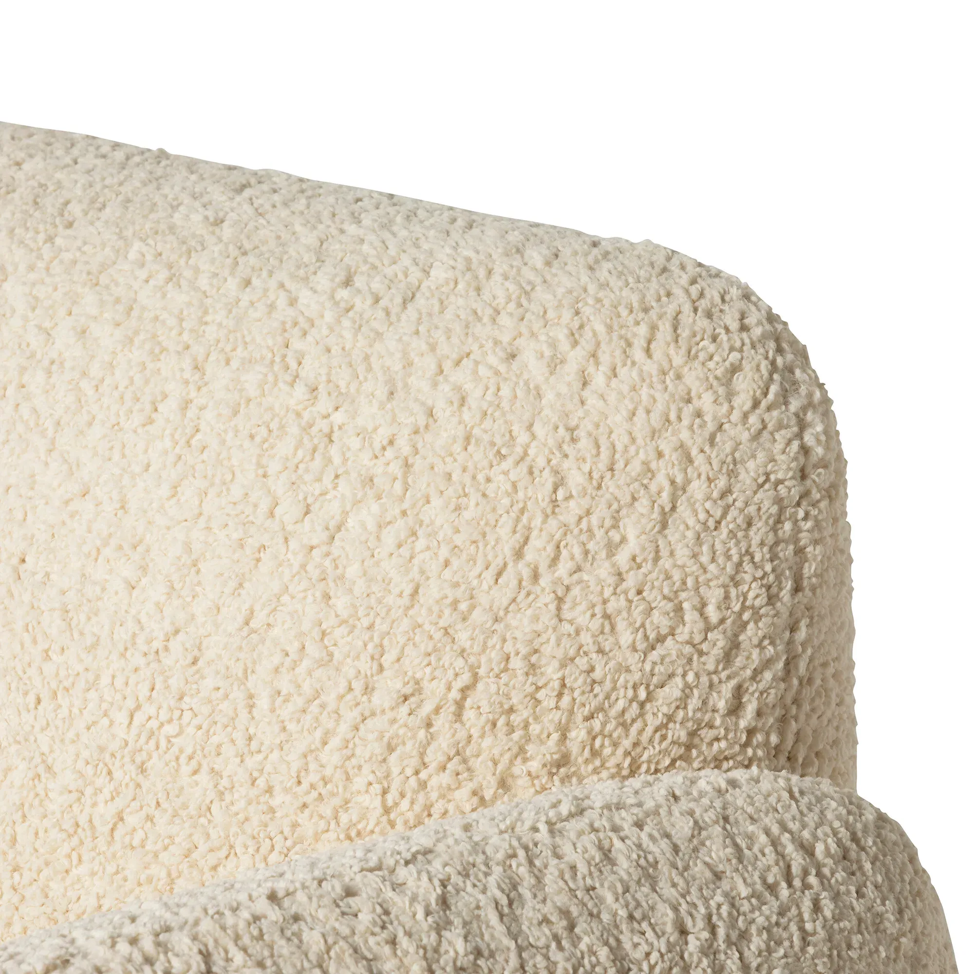 Adrina Armchair - White, Boucle