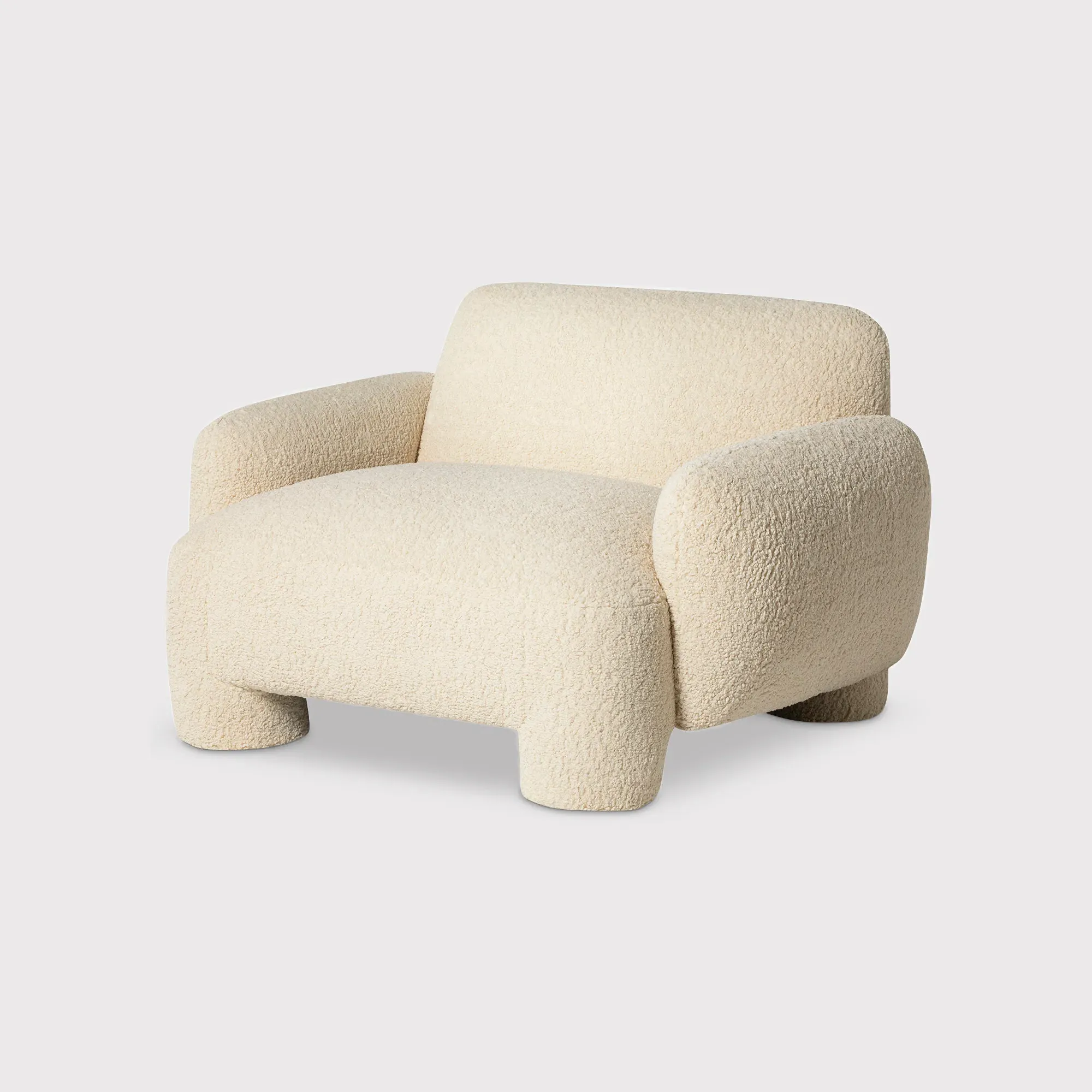 Adrina Armchair - White, Boucle image