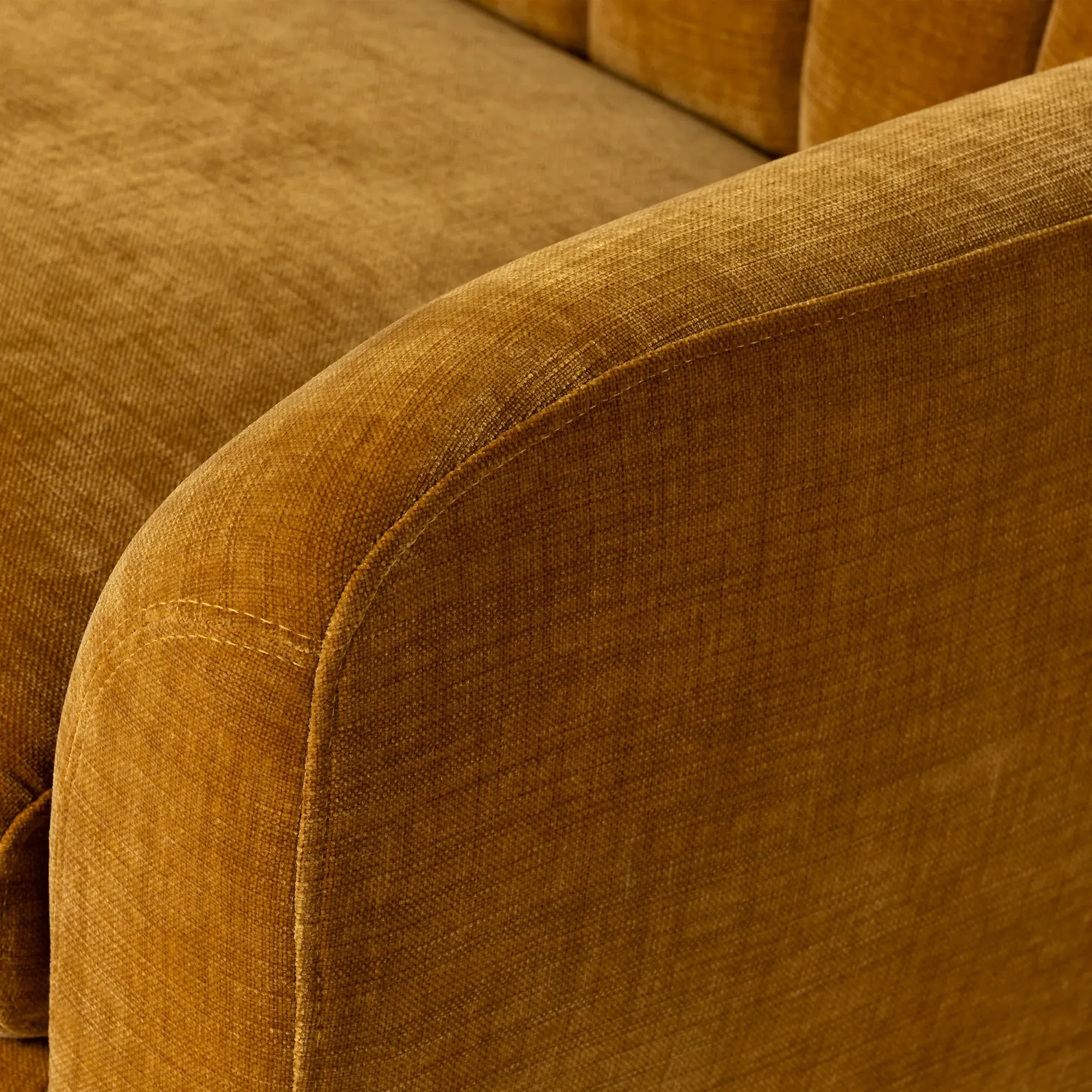 Aelin 3-Seater Sofa - Yellow Fabric