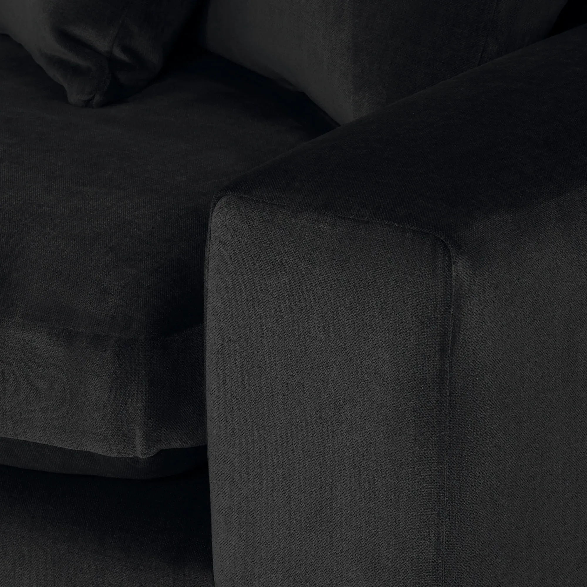 Alaska 2-Seater Sofa with 1 Arm Left - Black