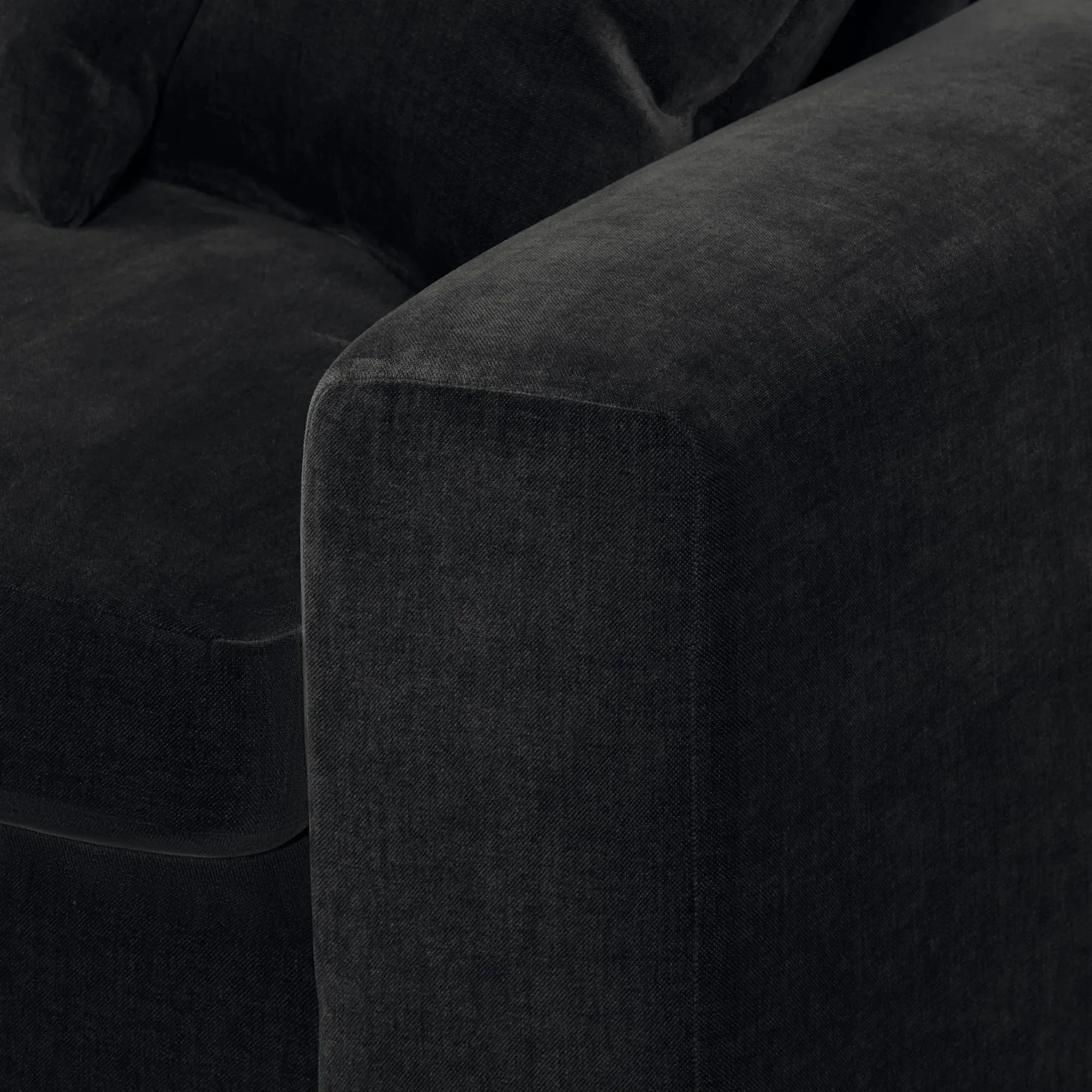 Alaska 3-Seater Sofa - Black, Fabric