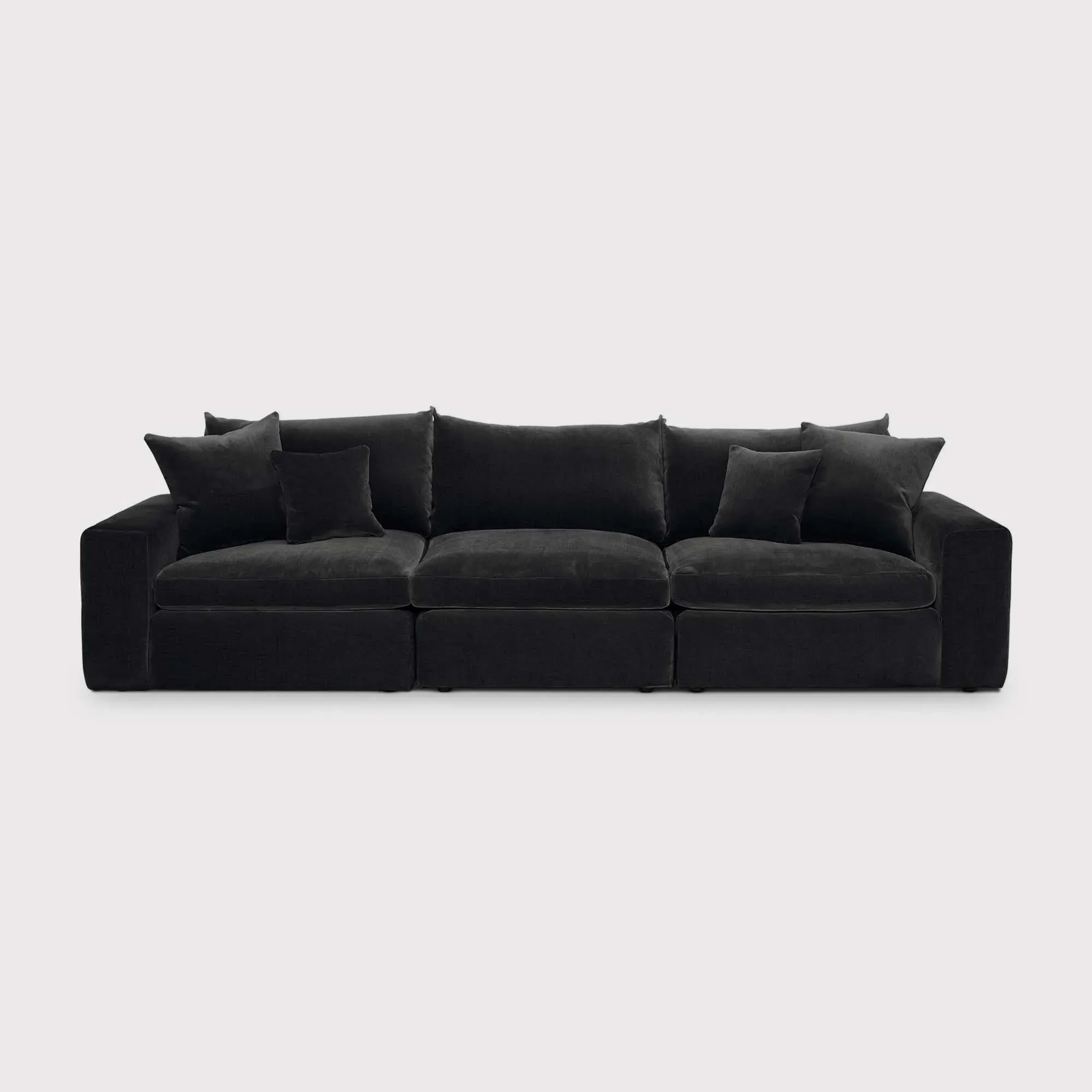 Alaska 3-Seater Sofa - Black, Fabric image