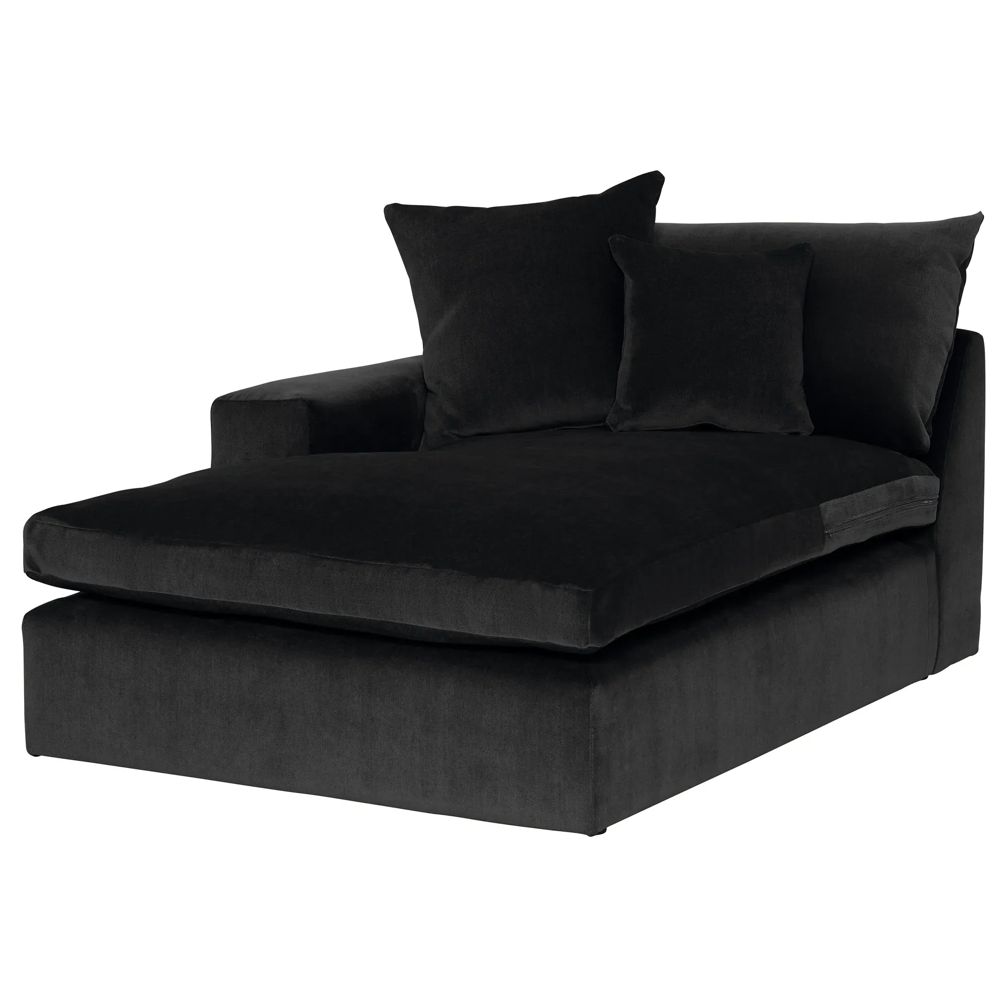 Alaska Right Arm Chaise - Black