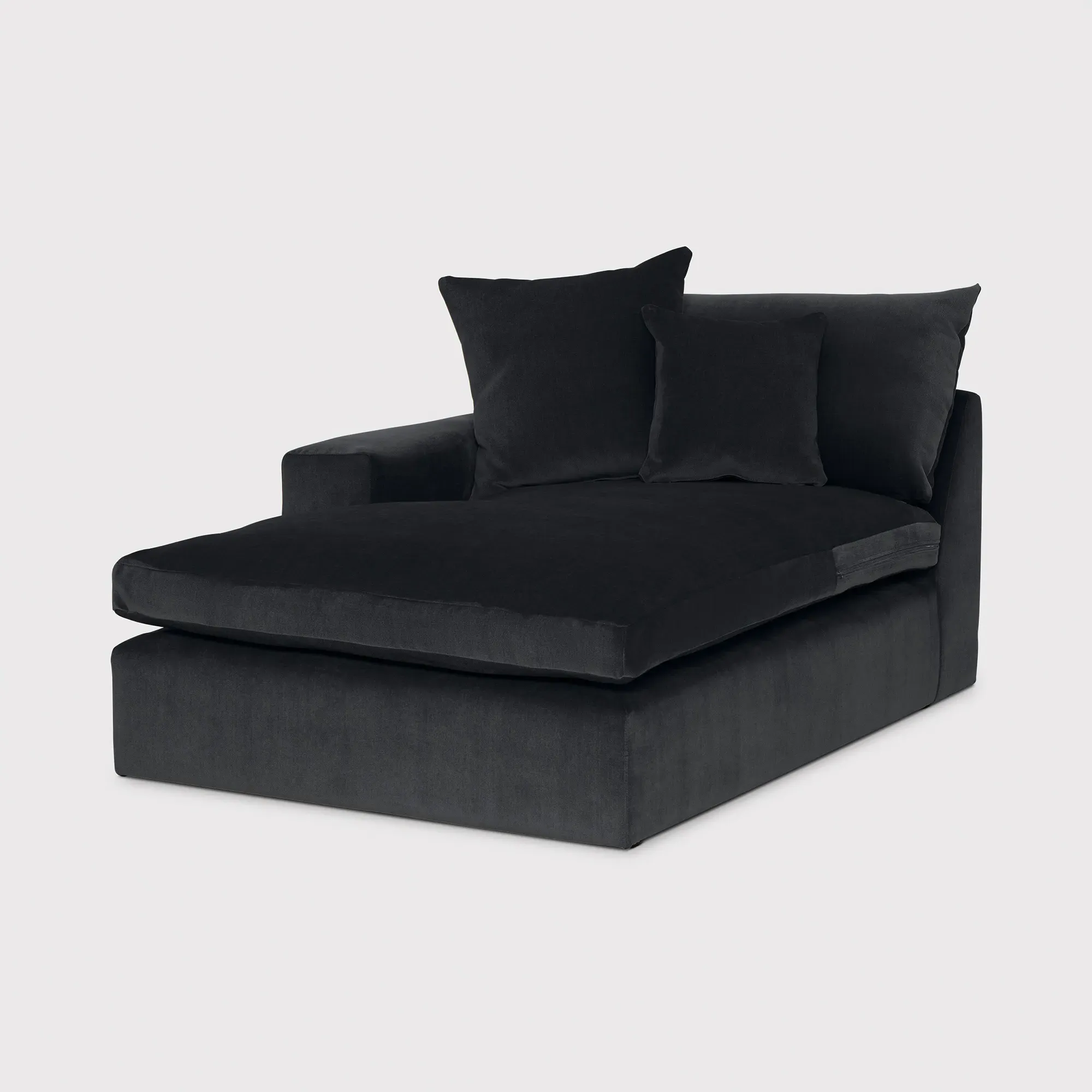 Alaska Right Arm Chaise - Black