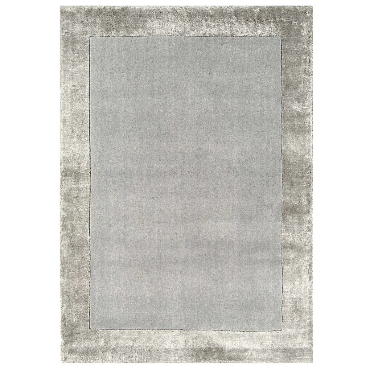 Alcott Square Rug - Silver, Wool Blend