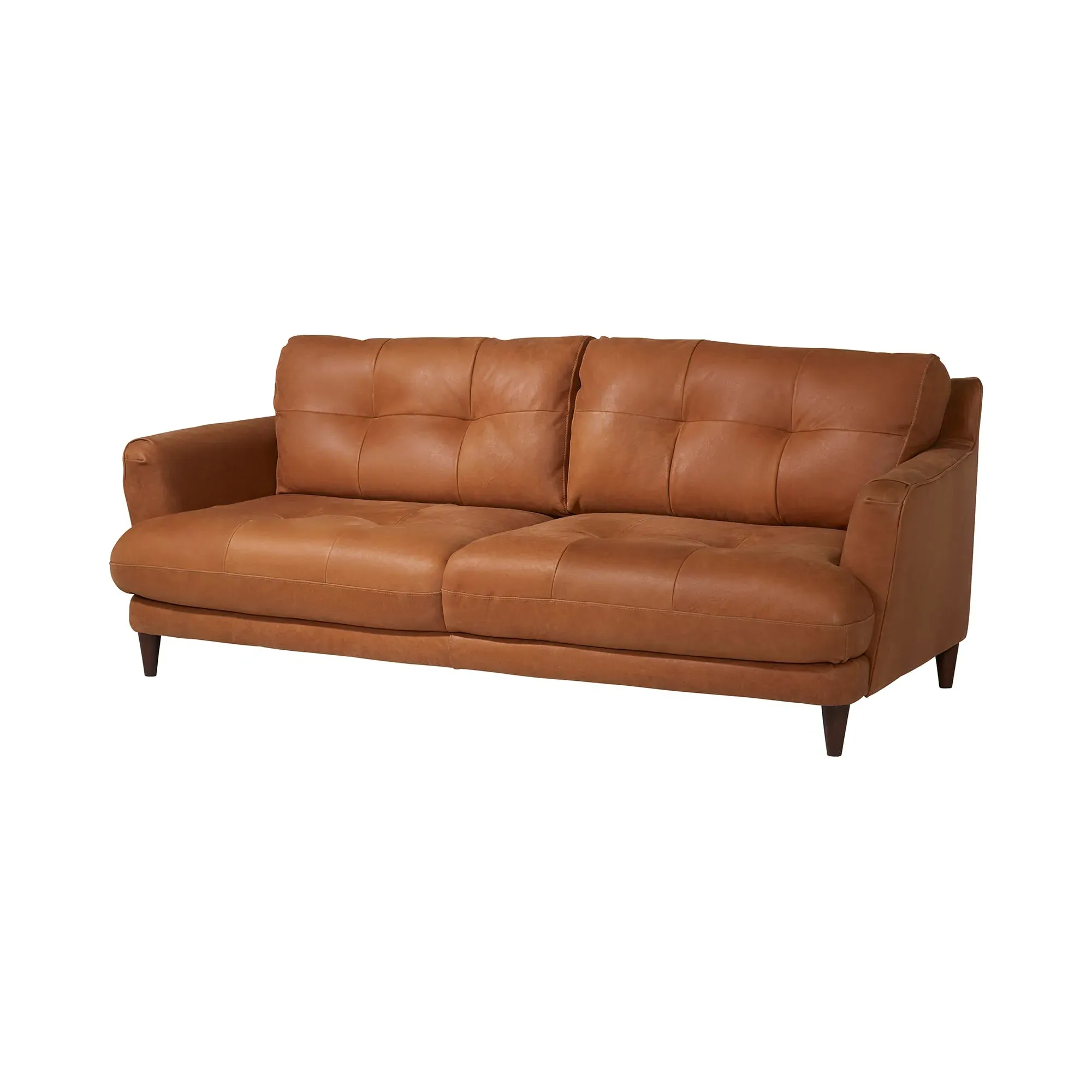 Aldo 3-Seater Sofa - Brown, Leather