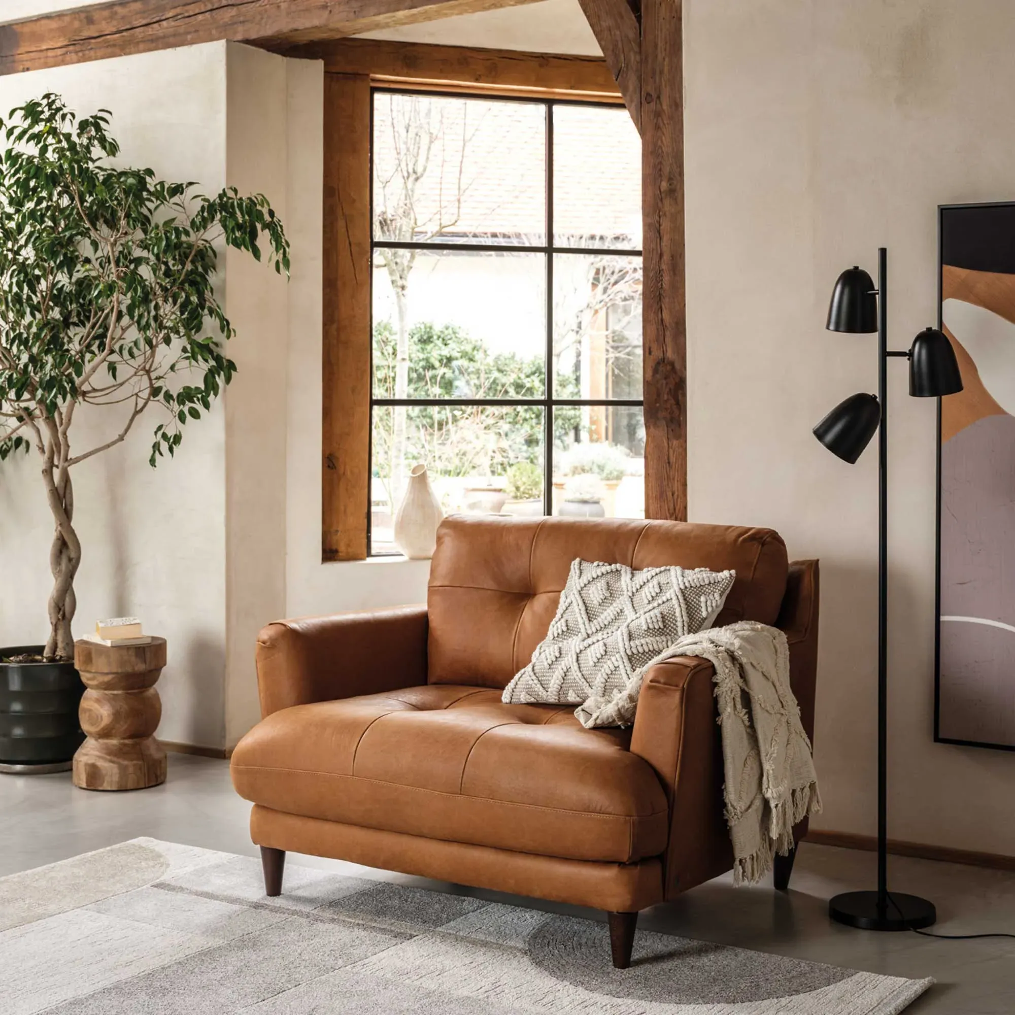 Aldo Maxi Armchair - Brown, Leather